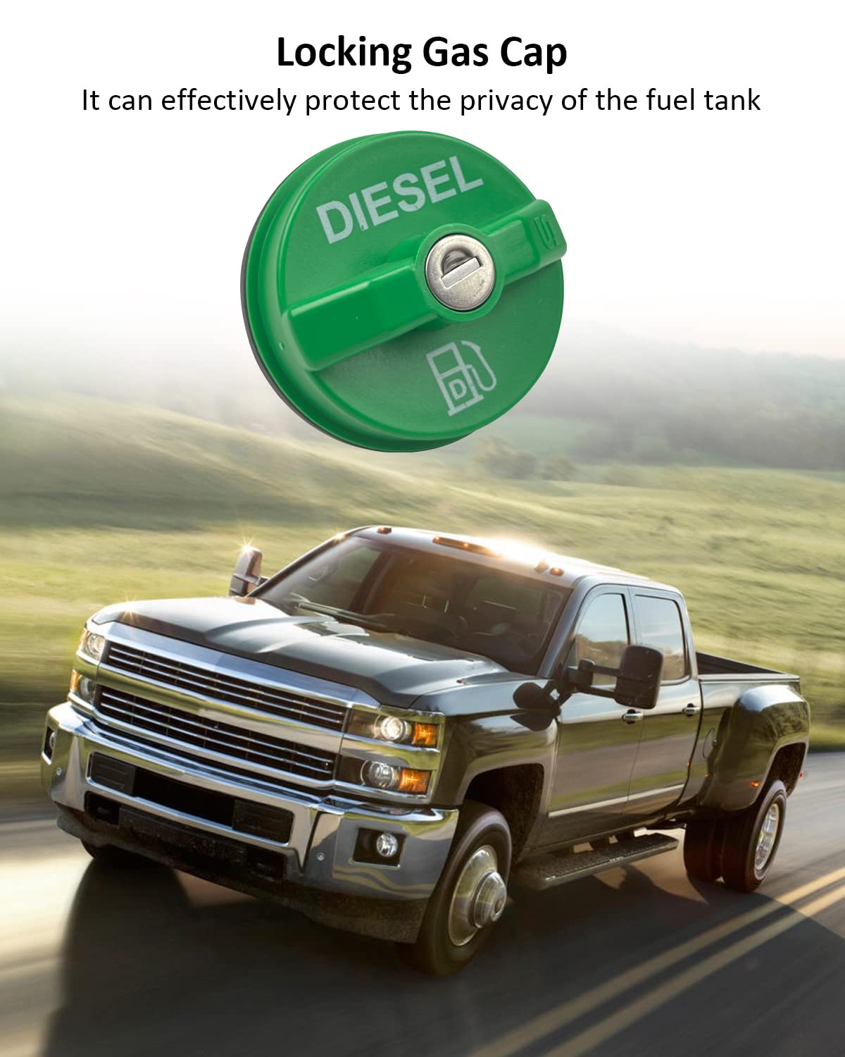 10591D Locking Fuel Gas Cap For Diesel Trucks Fuel Tank Fit For Chevrolet Dodge Ford Gmc Etc Car Fuel Cap