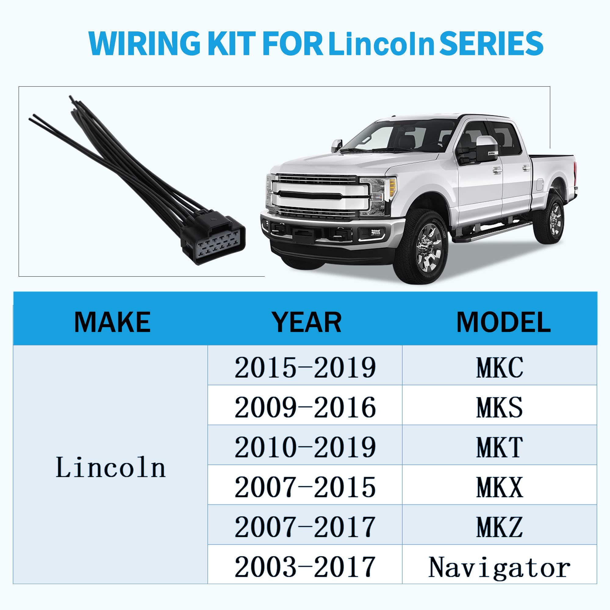 Anina WPT928 Wiring Kit Heated/Cooled Seat Module Connector Wire Assembly for 2003-2019 Ford F150 F250 Explorer Mustang Fusion L