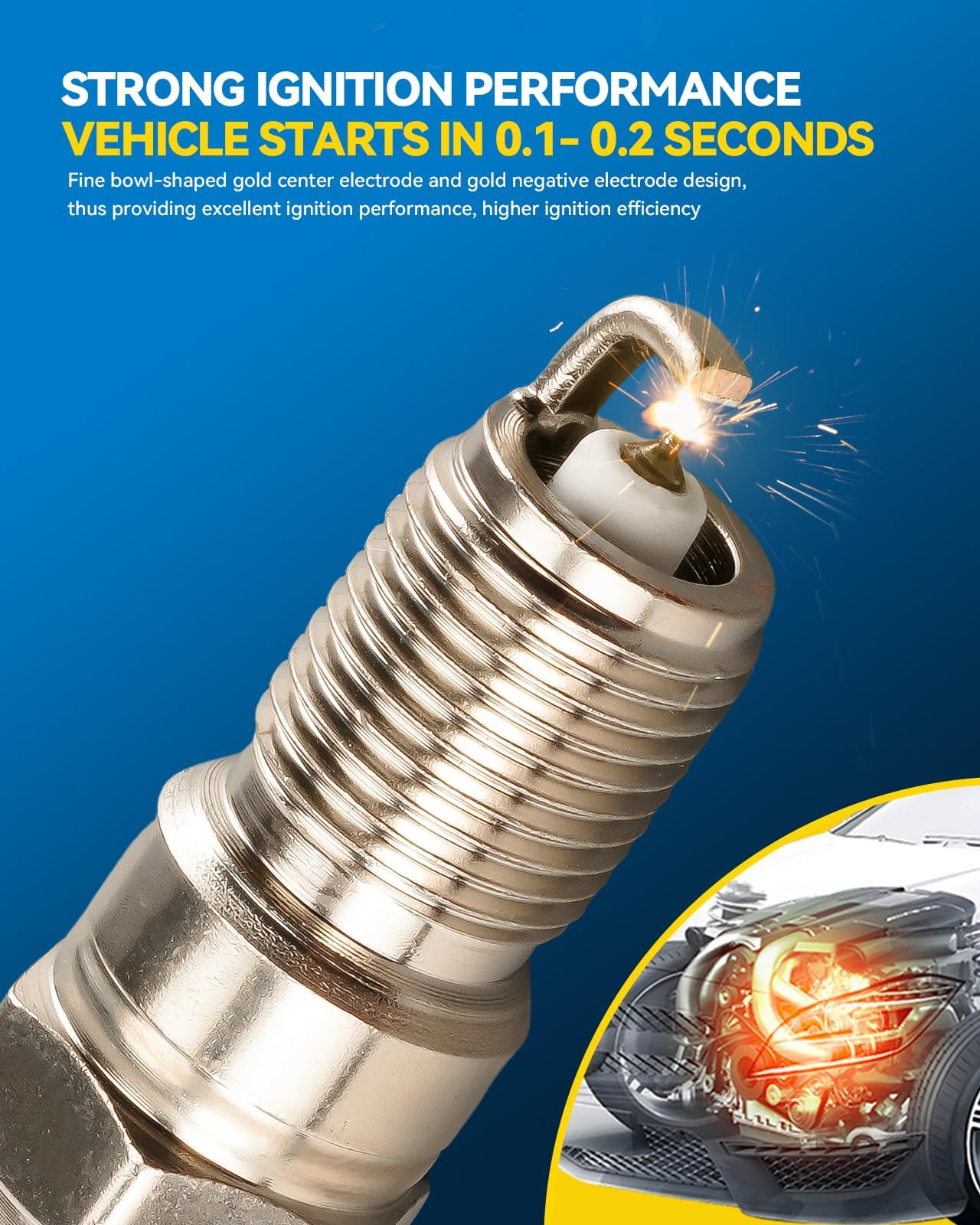 PHILTOP 90083 Double Iridium Spark Plugs, LTR5BI-13 3811 Replacement for 2006-2013 Mazda3 Mazda6, 2008-2010&2012-2015 Mazda5, 20