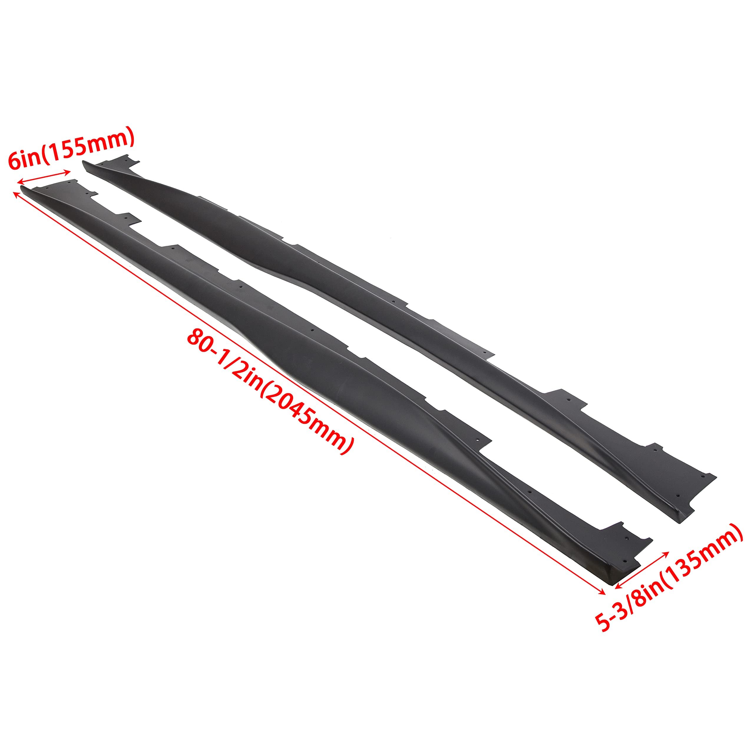 ECOTRIC Side Skirts Extension Rocker Panel Guard Compatible with 2016-2023 Chevy Chevrolet Camaro LT LS RS SS Body Kit Replaceme