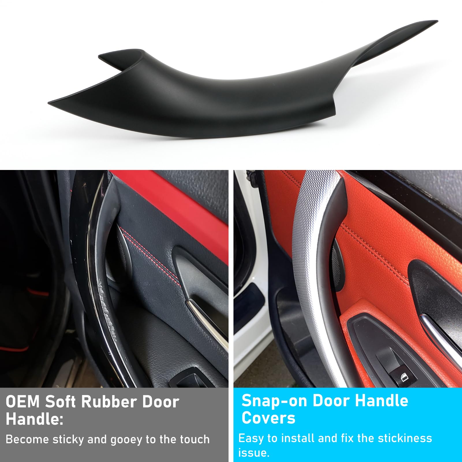 Jaronx Compatible With Bmw Door Handle Covers For 320I,328I,330I,335I F34 Gt/428I,435I,430I F32 F33 F36 F82,4Pcs Left And Right