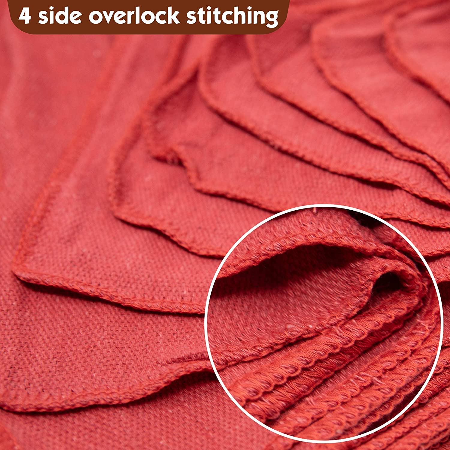 Nabob Wipers Auto Mechanic Shop Towels 500 Pack Bulk Shop Rags 100% Cotton Size 14''X14'' Commercial Grade (500 Pack, Red)