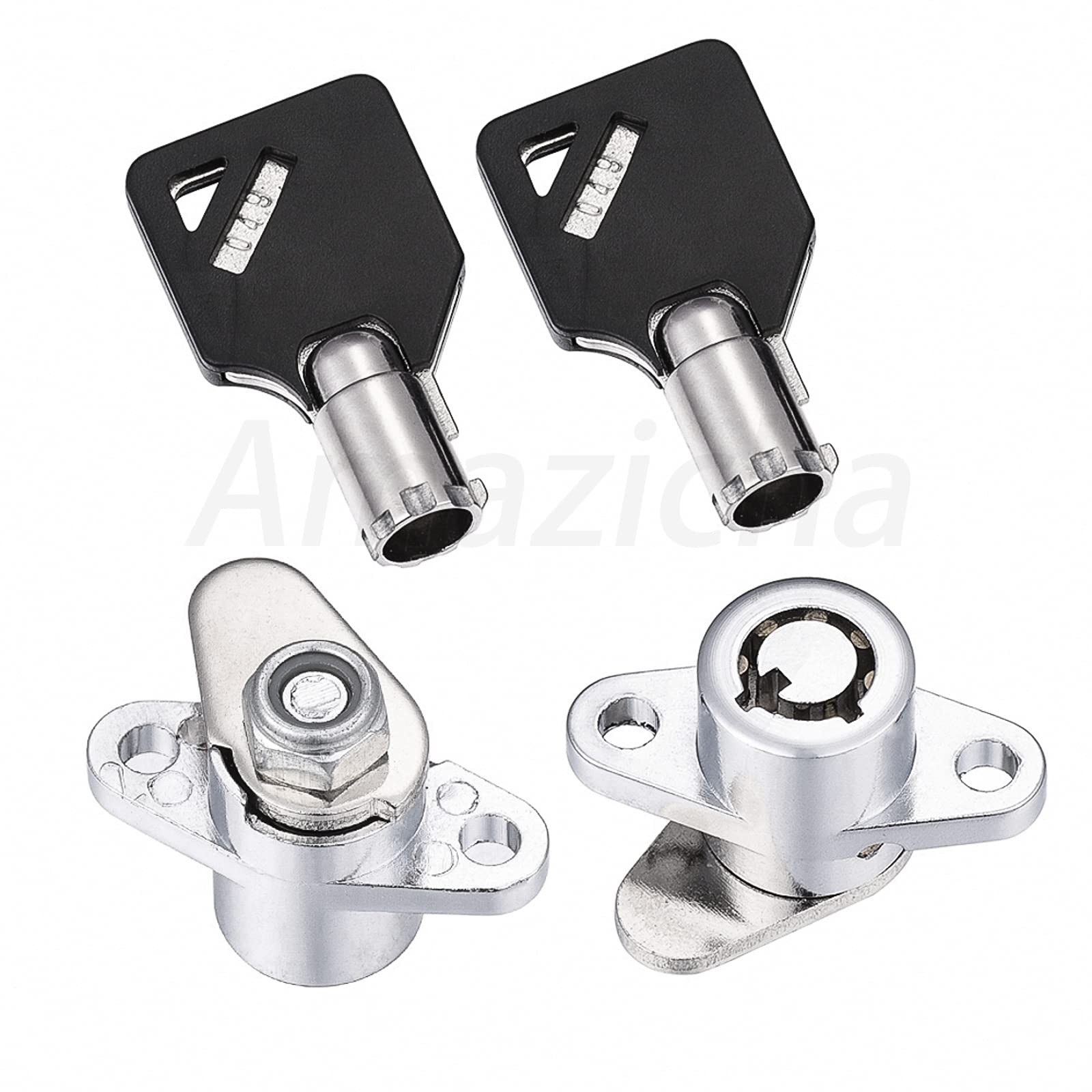 Amazicha 2 Keys Saddlebag Lock Set Hard Saddle Bag Hardware Compatible For Harley Davidson Touring Street Glide Electra Glide Road Glide Road King 1993-2013