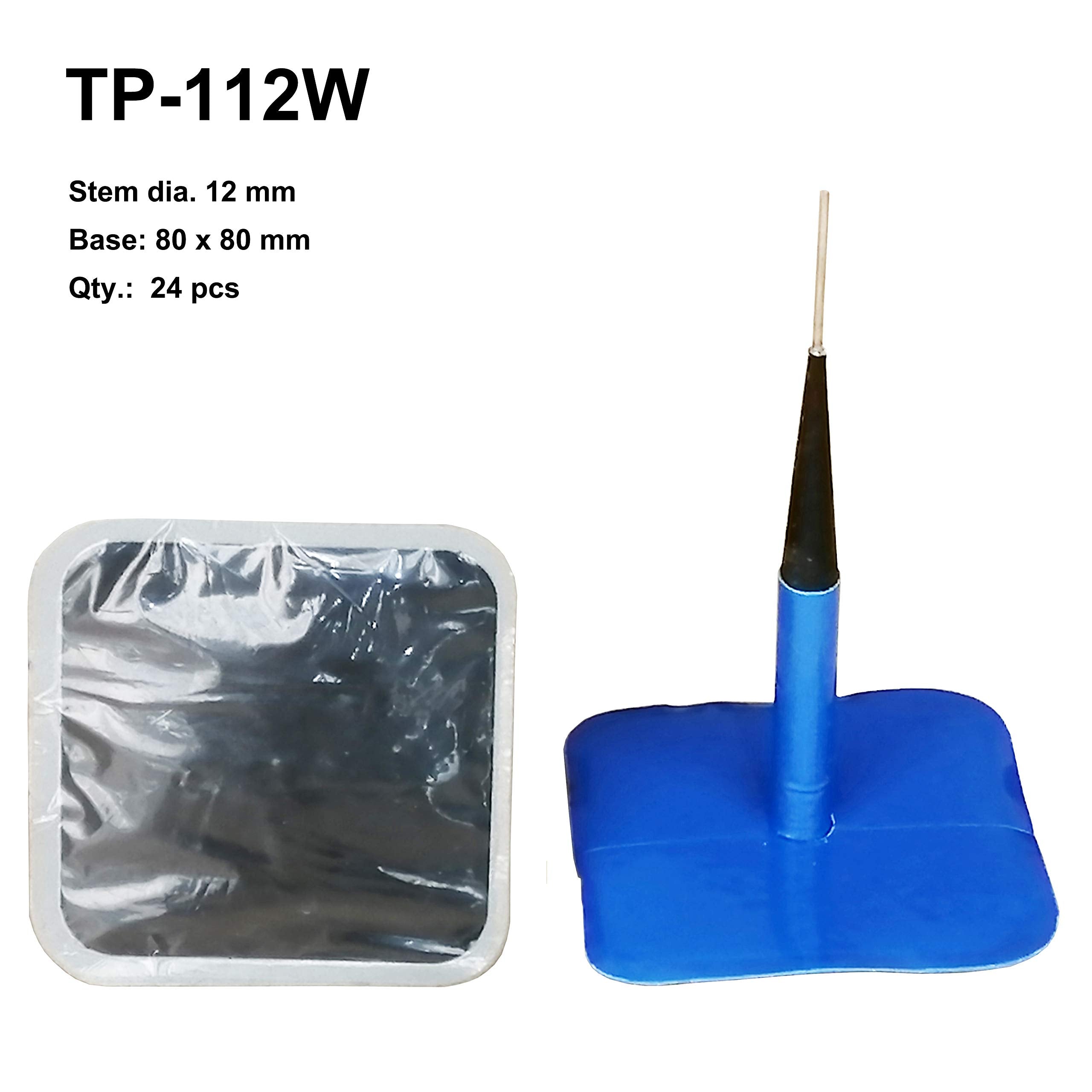 Tp-112W Combination Repair Unit, Tire Repair Patch Plug 1/2'' X 3 1/8'' Wrapped Stem 24 Pcs
