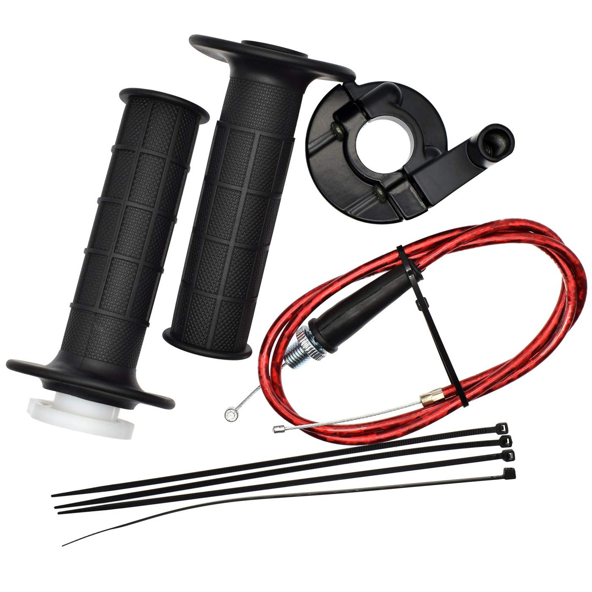 Twist Throttle Accelerator Handle Grip And 39' Cable Set For 7/8' 22Mm Handlebar 50Cc 90Cc 110Cc 125Cc 4-Stroke Taotao Apollo Ssr Xr50 Crf50 Mini Bike Dirt Bike Pit Bike Atv Quad Pocket Bike(Red)