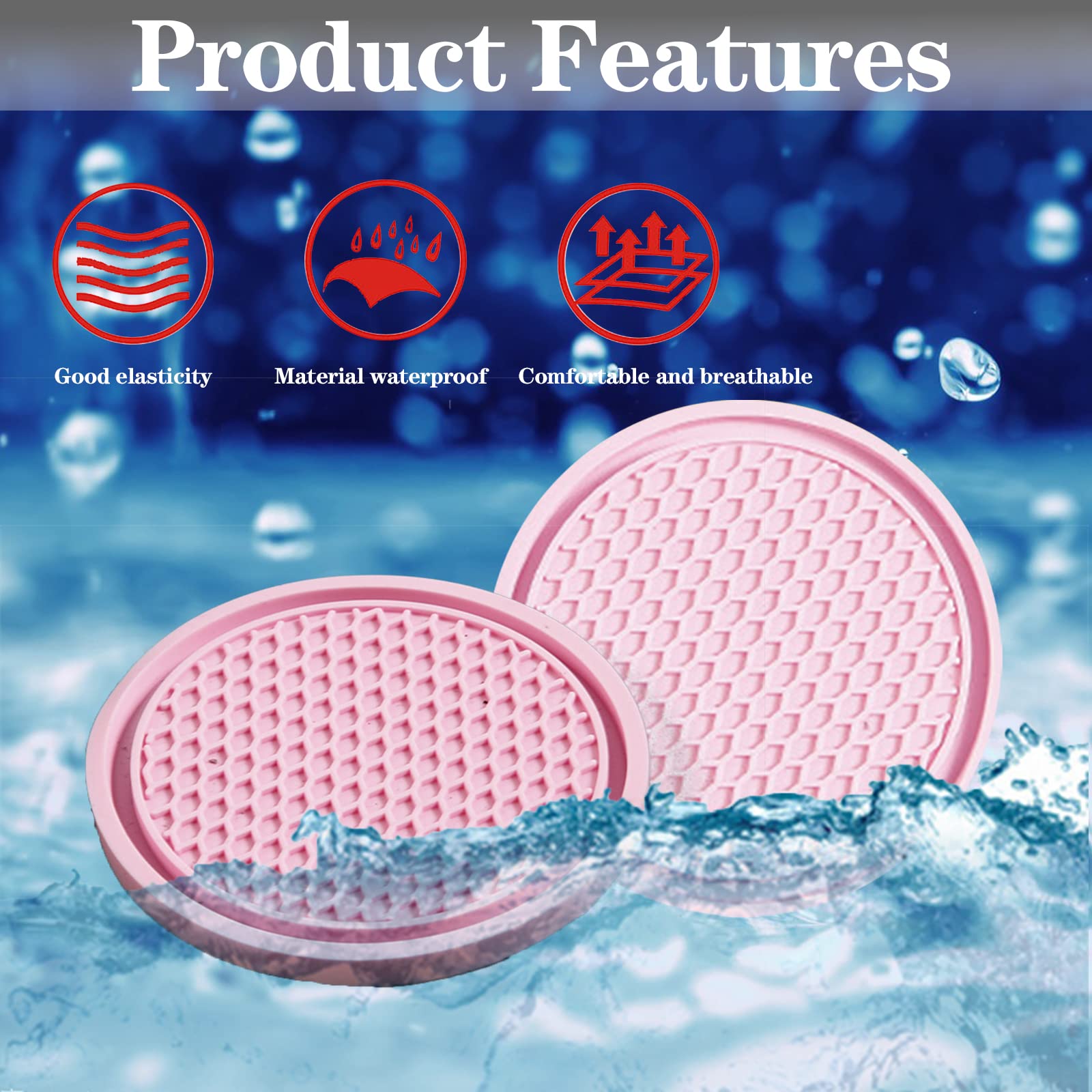 Sodcay 4 Pcs Car Cup Holder Inserts, Anti Slip Pvc Honeycomb Waterproof Fixed Tea Coasters, Universal For Vehicle Interior Cup M