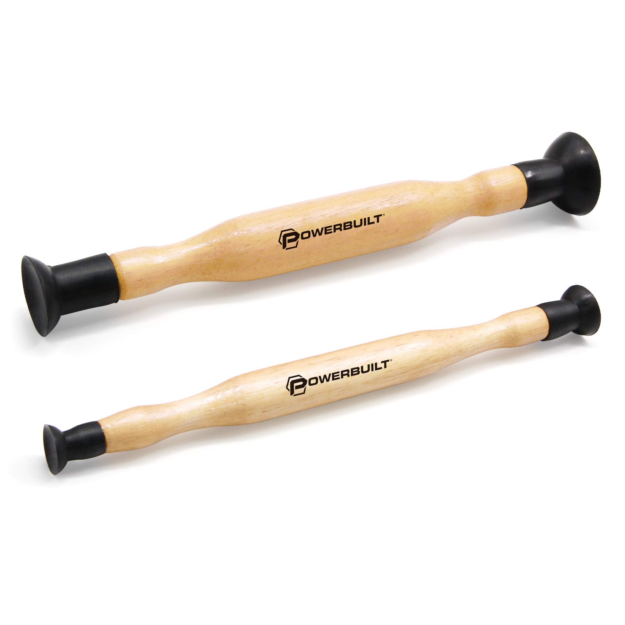 Powerbuilt 2 Piece Double Cup Valve Grinder Set, Double Ended Grip Valve Grinding Lapping Stick Tool Set, Sizes for 5/8'' 13/16'