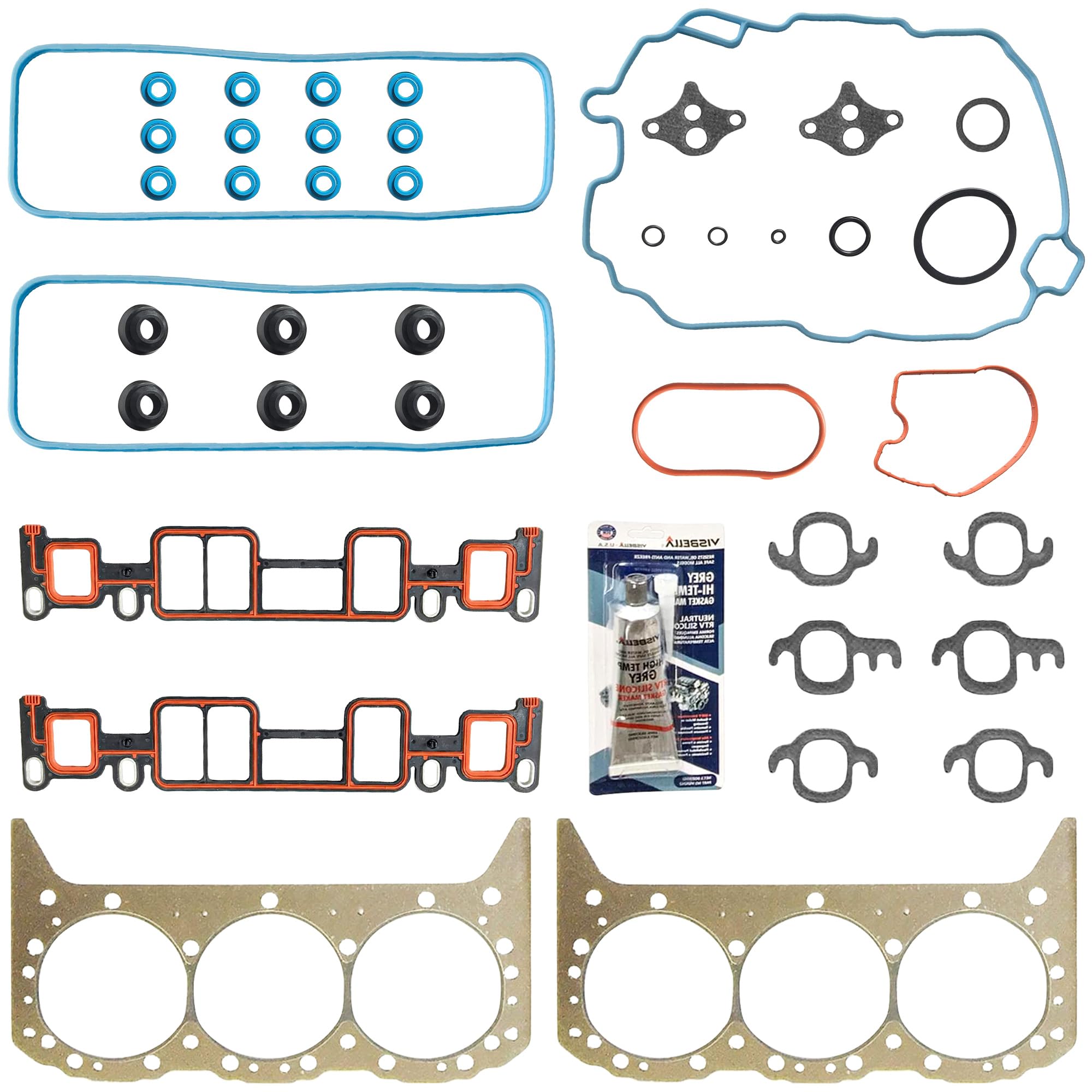 Tyrigion Head Gasket Kit Set For 1996-2006 Chevy Blazer Astro Express Silverado 1500 GMC Safari Savana Sierra 1500 Isuzu V6 4.3L