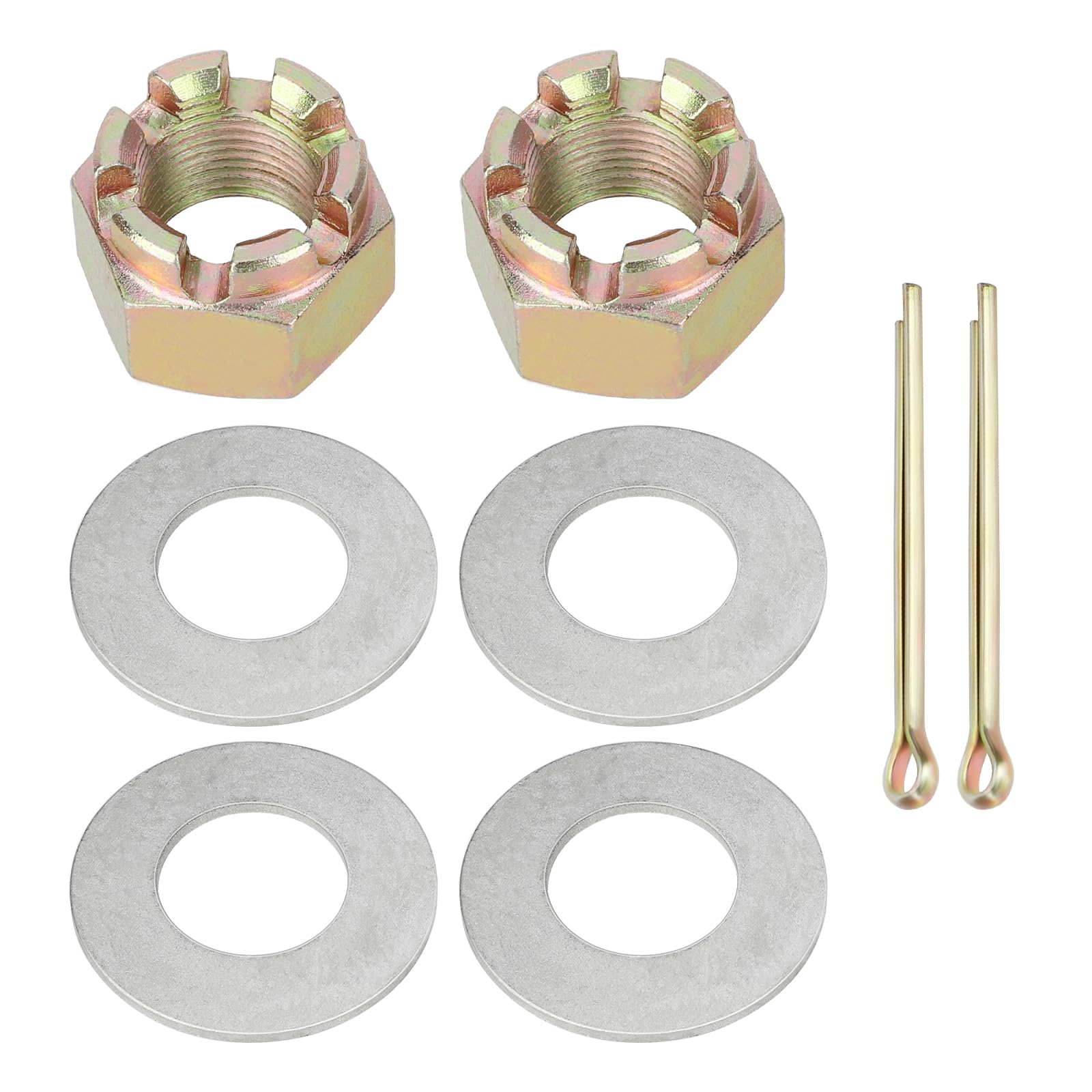 Front Axle Nuts Washer Kit For Polaris Rzr 1000 900 570 Turbo Rs1 Ranger 1000 900 Diesel General 1000 Sportsman 300 400 Ace 570 900 Oem# 7555796 7547337