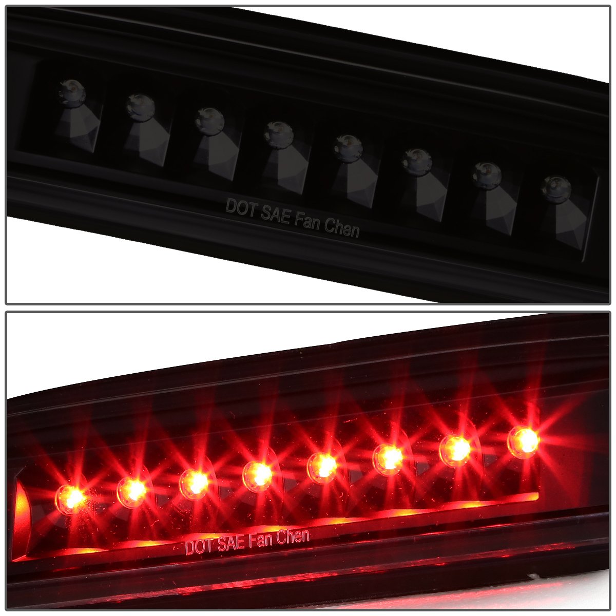 Dna Motoring 3Bl-Ttac95-Led-Bk-Sm Black Housing Led High Mount 3Rd Third Brake Light [Compatible With 95-17 Tacoma]
