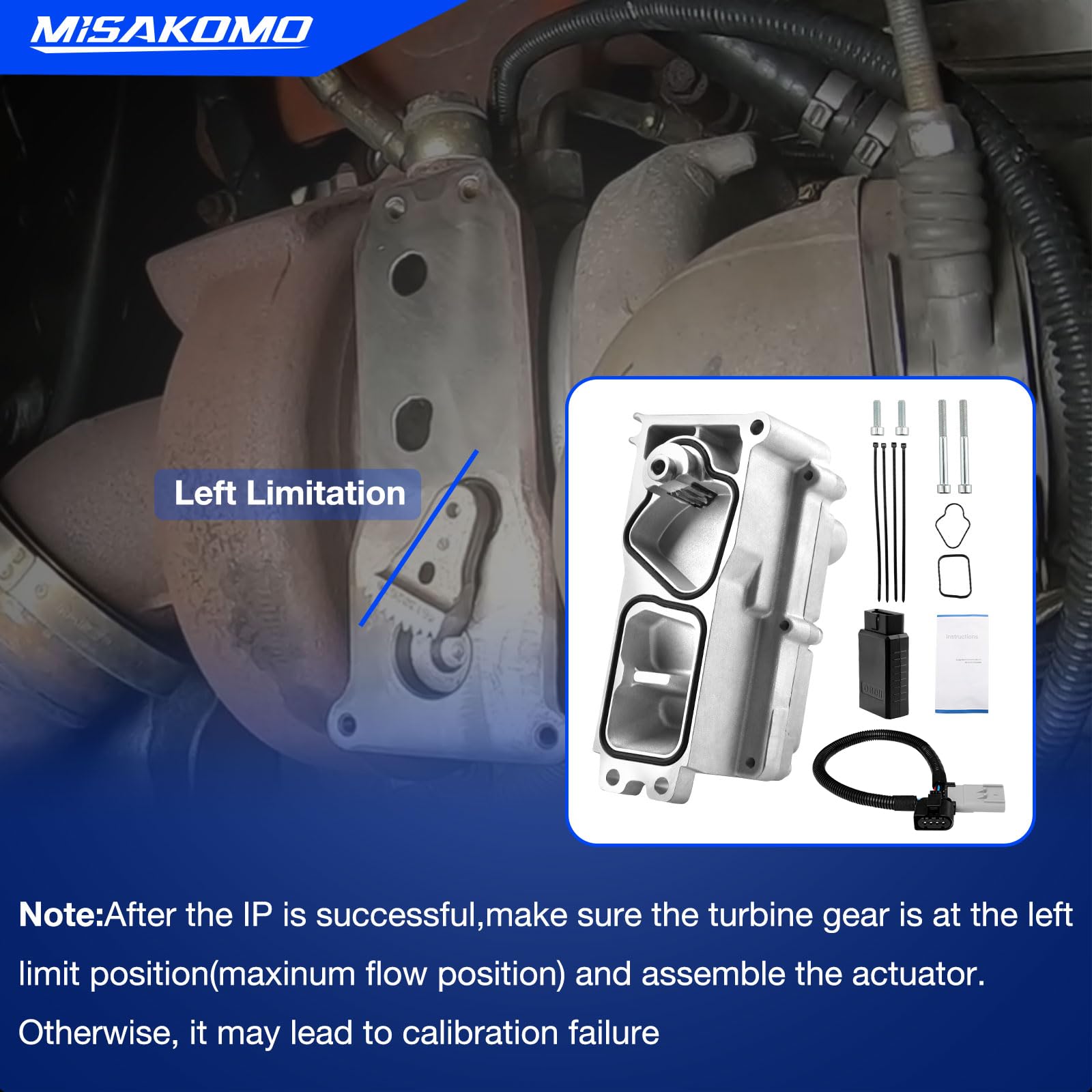 5601240NX 5494878RX 6.7L Cummins Turbo Turbocharger Actuator Kit Compatible with 13-18 Dodge Ram 2500 3500 4500 5500 Diesel Hols