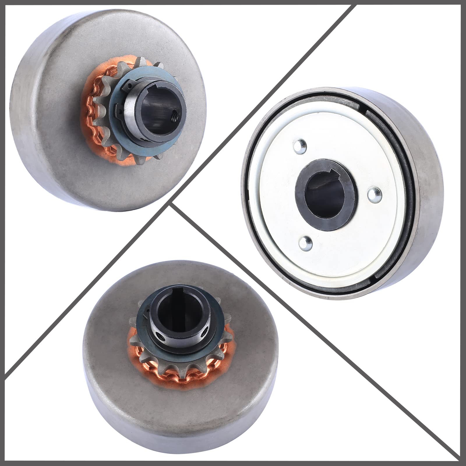 BATONECO 1'' Centrifugal Clutch 1 Inch Bore 14 Tooth with #40/41 420 Chain for Go Karts Mini Bike Lawnmower Heavy Duty Engine Up