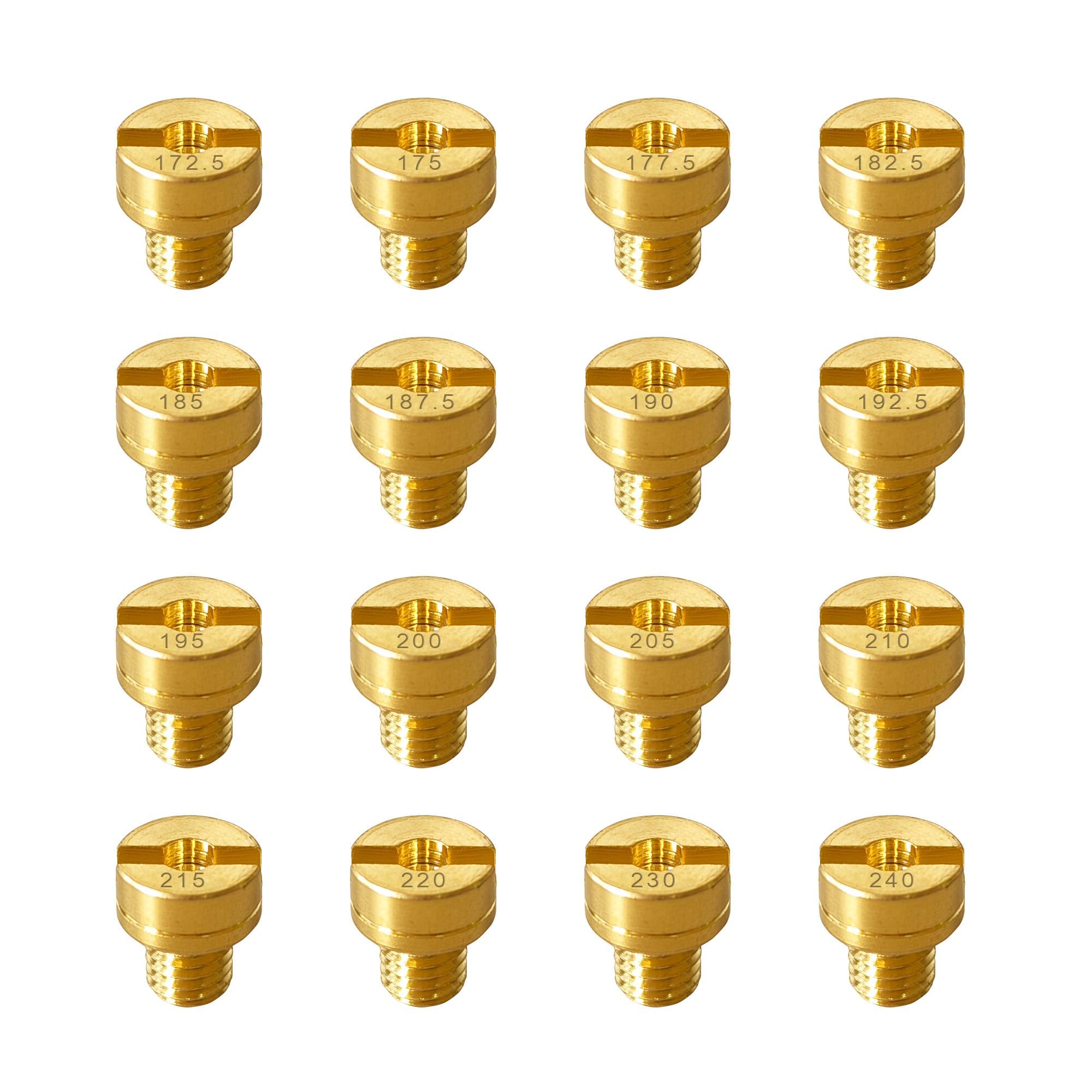 YGQ Carburetor Main Jet Kit for Mikuni HS HSR RS TM VM VM22 VM24 VM26 Carburetors Large Round N100.604 (#172.5 ~ #240)