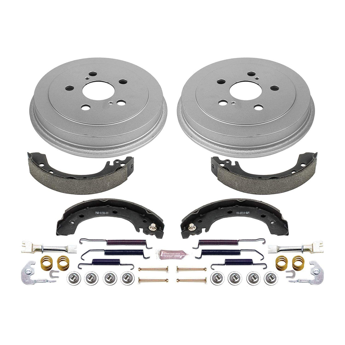 Power Stop Koe15385Dk Autospecialty Rear Replacement Brake Kit Oe Brake Drums And Brake Shoes For 2003 2004 2005 2006 2007 2008 