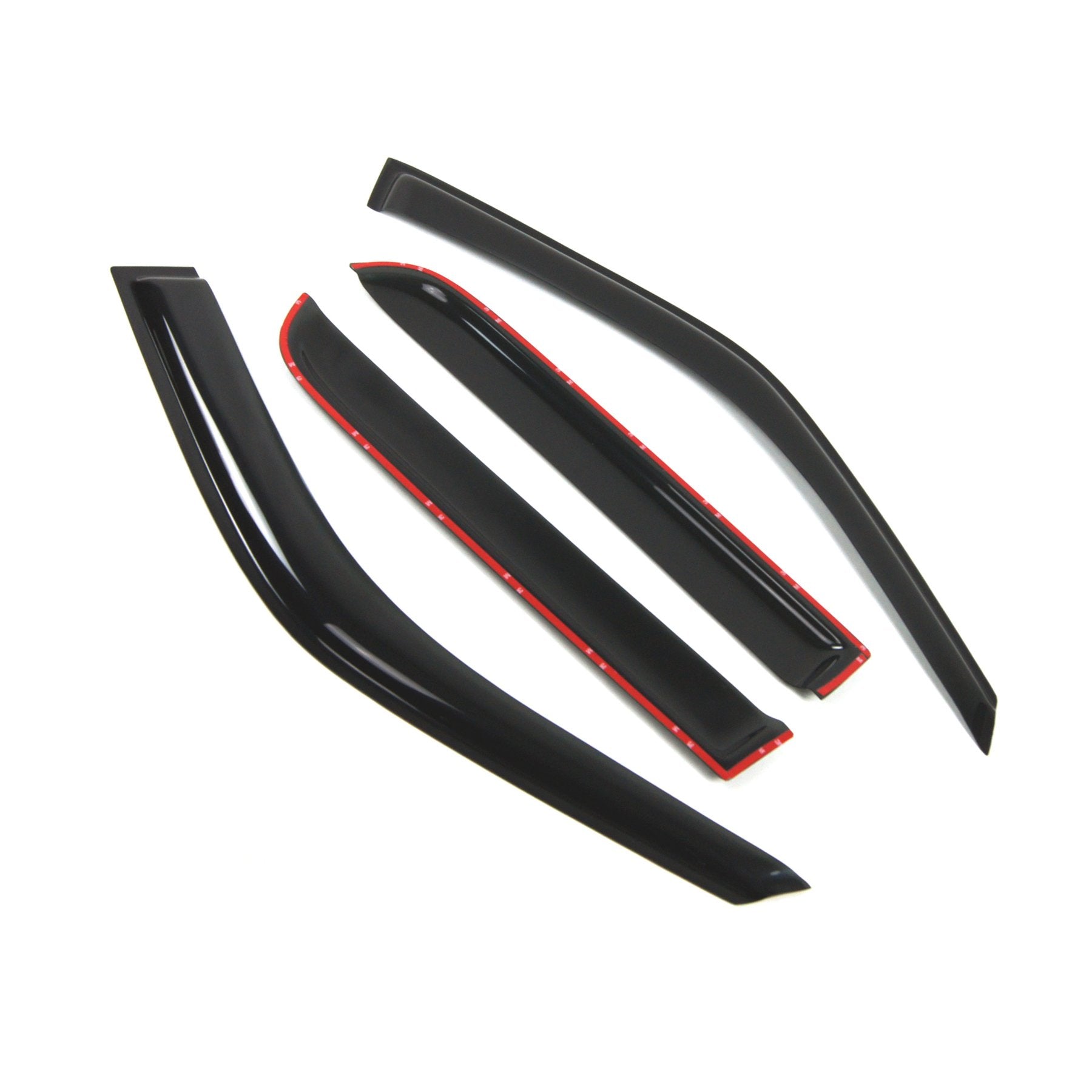Tuningpros Wd2-228 Dark Smoke 4 Pcs Set Window Visor (Outside Mount) Deflector Rain Guard Compatible With 1997-2001 Honda Cr-V