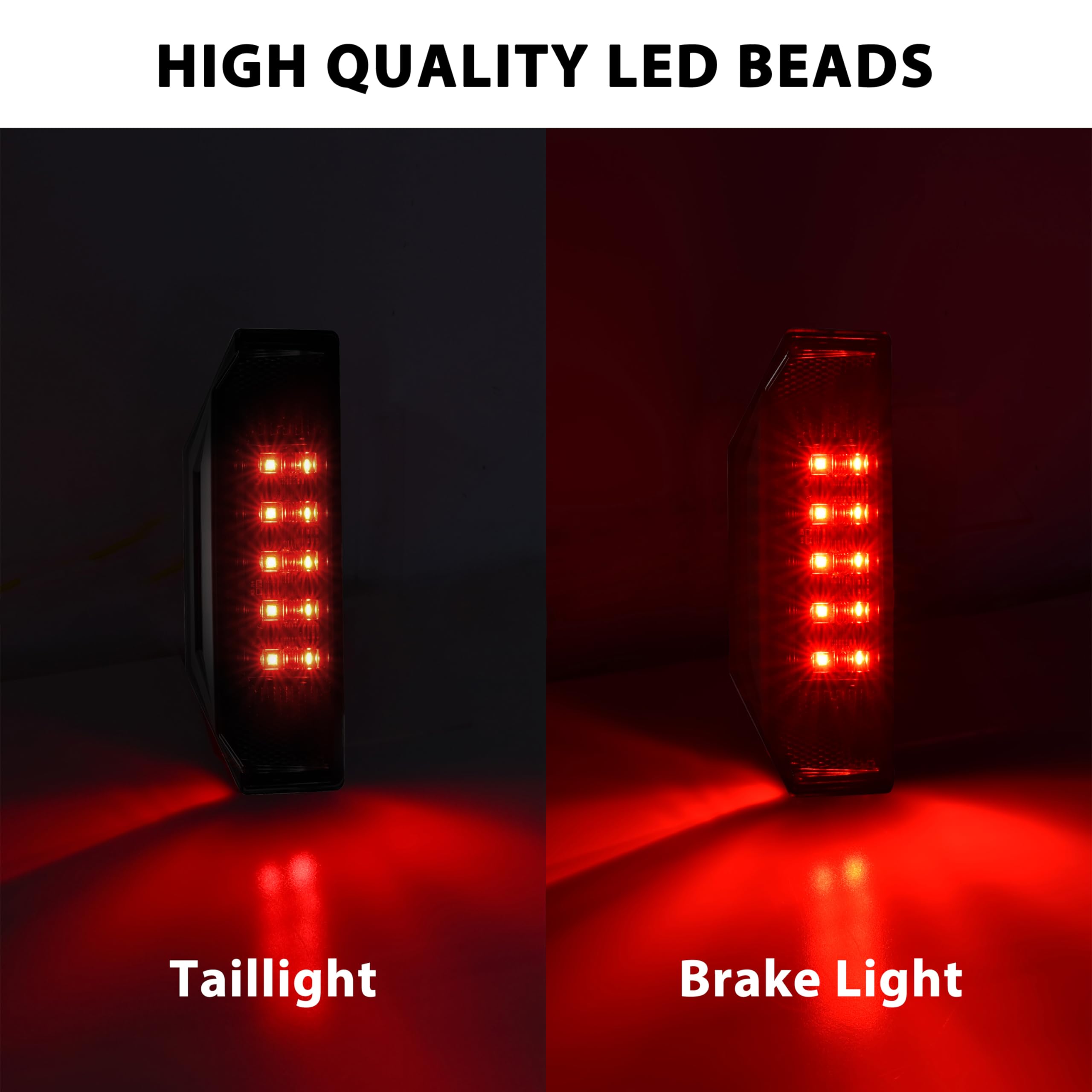 SAUTVS Ranger Tail Lights, Smoked Black LED Taillights Rear Brake Stop Lights for Polaris Ranger 570 Full Size XP 900 Ranger 570