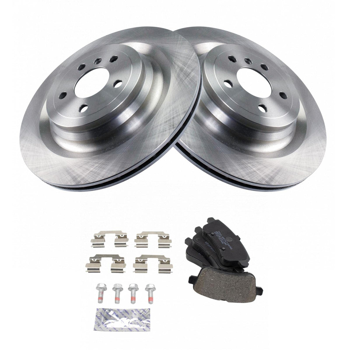 Trq Rear Brake Pad & Rotor Kit Brake Pads Brake Rotor Semi-Metallic Compatible With 2013-2016 Mercedes-Benz Gl350 2014-2016 Gl45