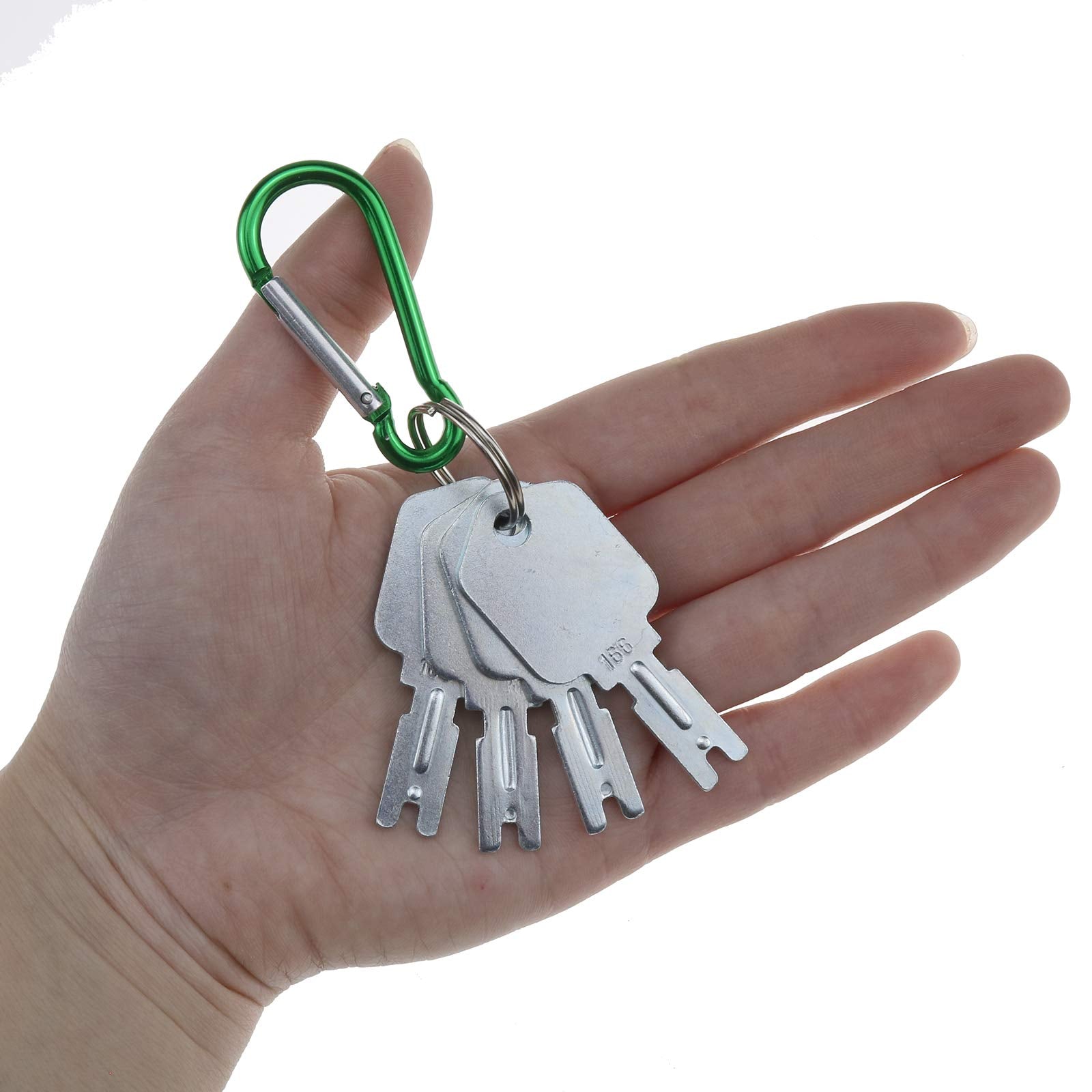 Dvparts 4Pcs Forklift Equipment Ignition Keys With Key Chain 166 1430 186304 51335040 A214062 For Clark Yale Hyster Komatsu Gehl