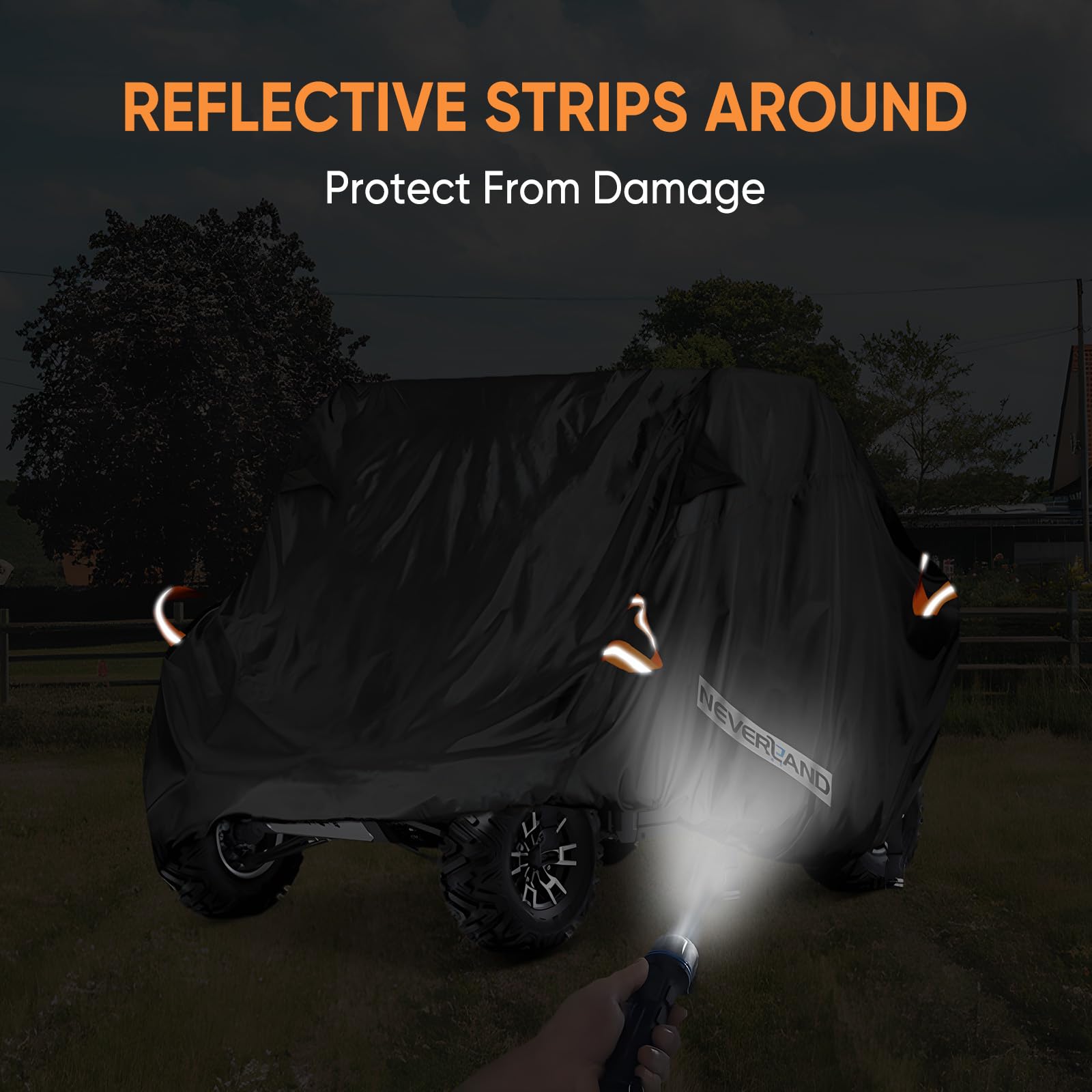Neverland Utv Cover Heavy Duty Ranger Cover Waterproof 4-6 Seater Side By Side Covers 4 Door All Weather Storage With Reflective Strip Compatible With Polaris Rzr General Can-Am Yamaha Sxs