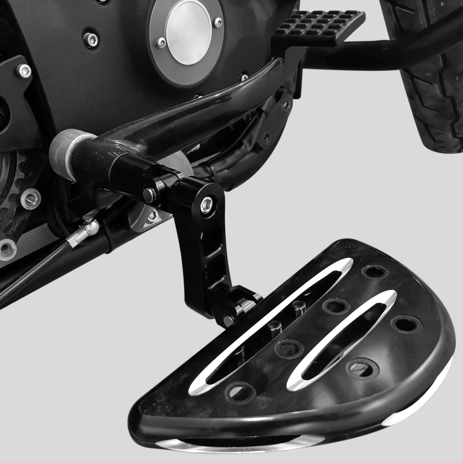 HCmotorku Adjustable Footpegs Highway Pegs Male Mount Foot Peg Clamp Support Extensions Bracket Fit For Harley Sportster Dyna So