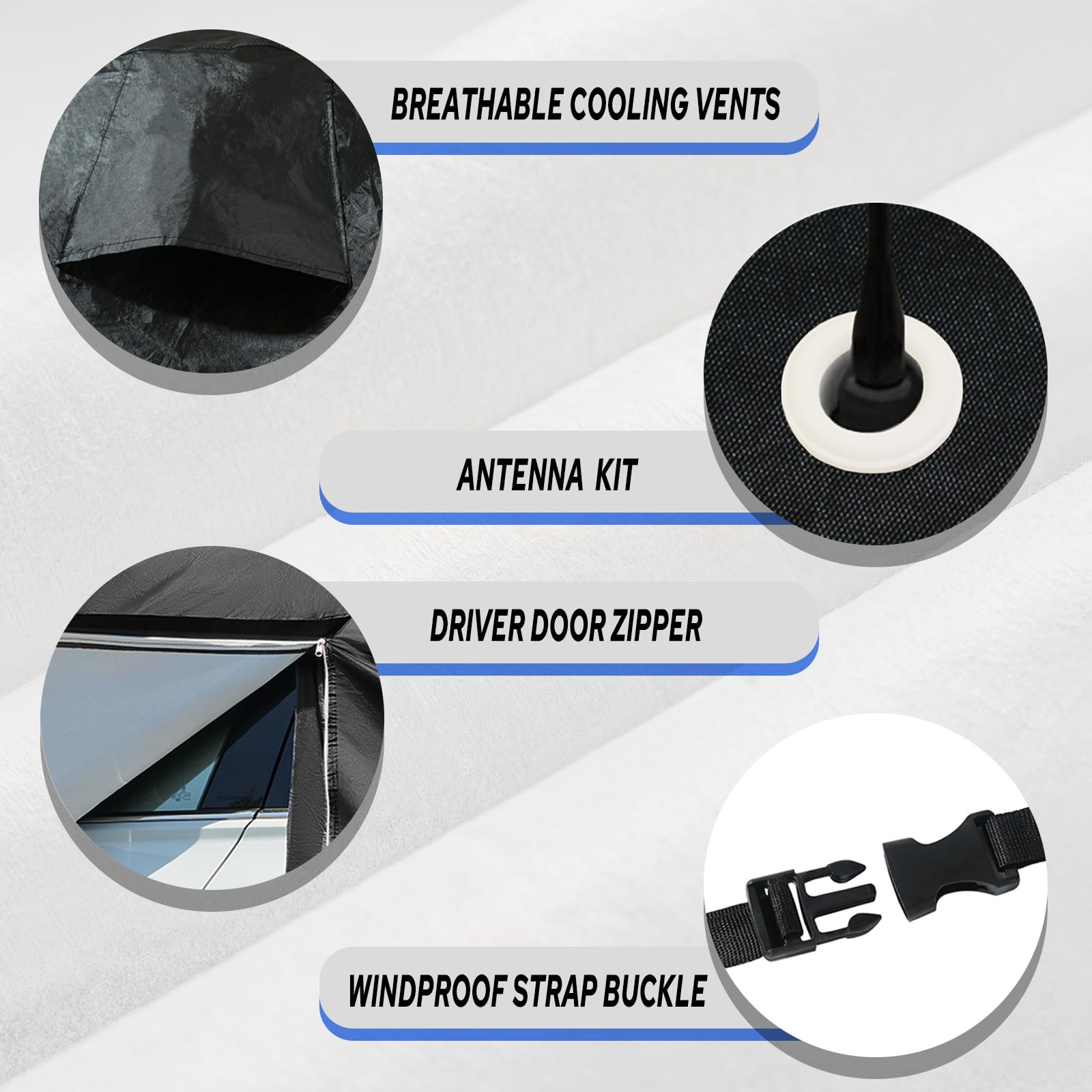 10-Layer SUV Car Cover Waterproof All Weather for Automobiles, Universal Fit for BMW X3/X4/X5/X6, Honda CR-V, Mercedes GLC-Class