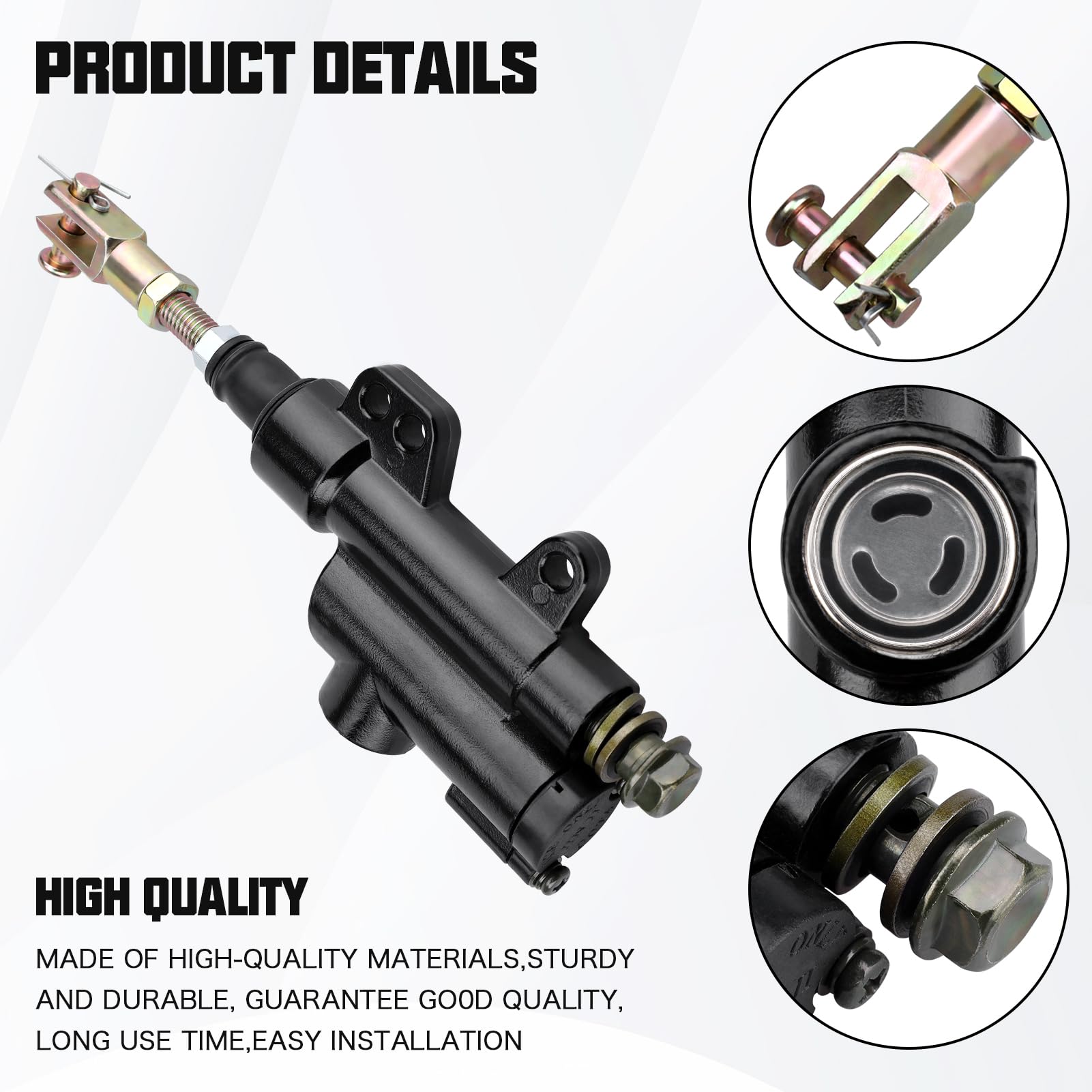 LOCOPOW Rear Brake Master Cylinder for Chinese 50cc 70cc 90cc 110cc 125cc ATV Dirt Pit Bike Quad Taotao Baja BMS Roketa Xpro Apo