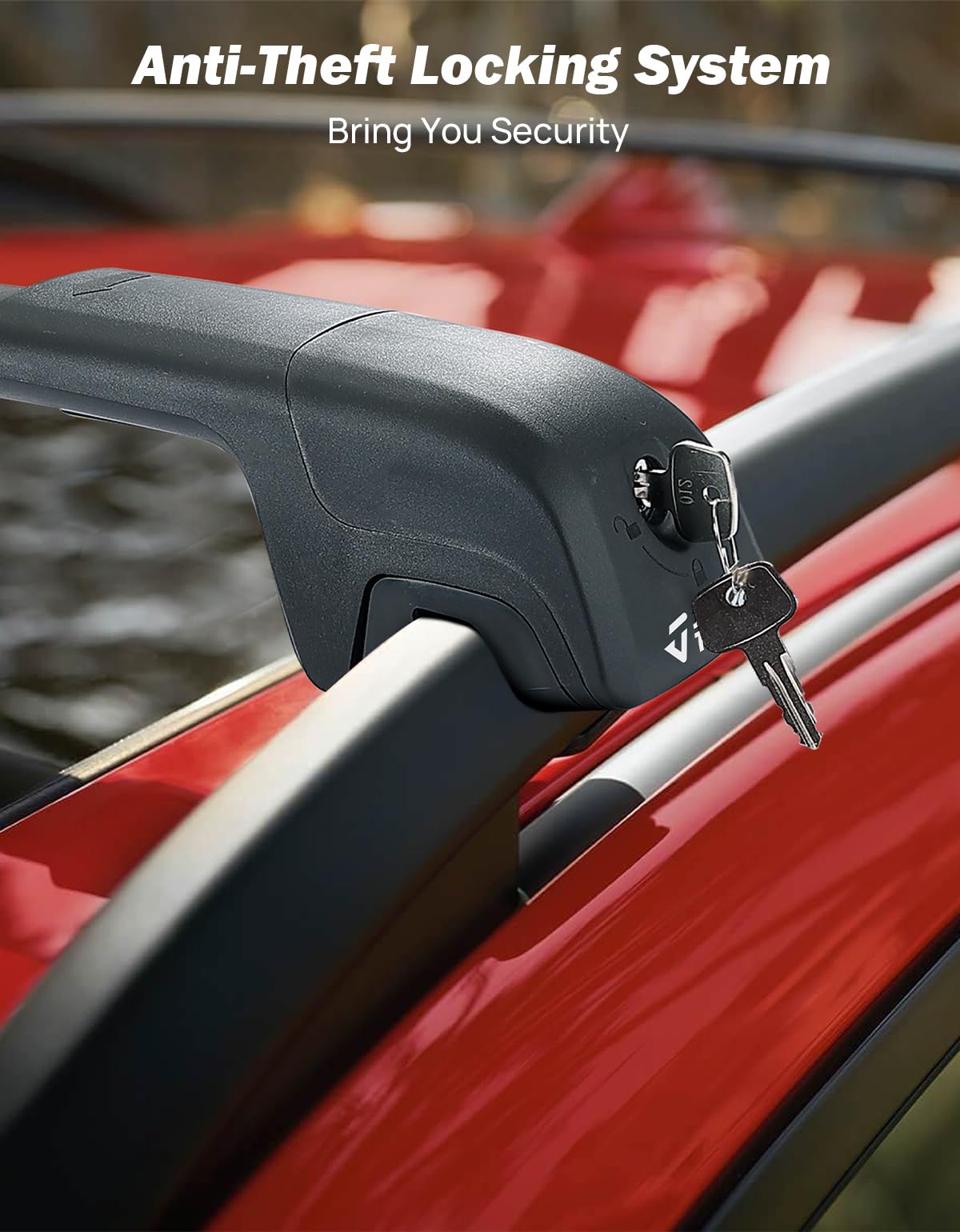 JOYTUTUS Anti-Theft Car Roof Rack Compatible with Chevy Equinox & GMC Terrain 2018-2024 with Side Rails, Aluminum Cross Bar for