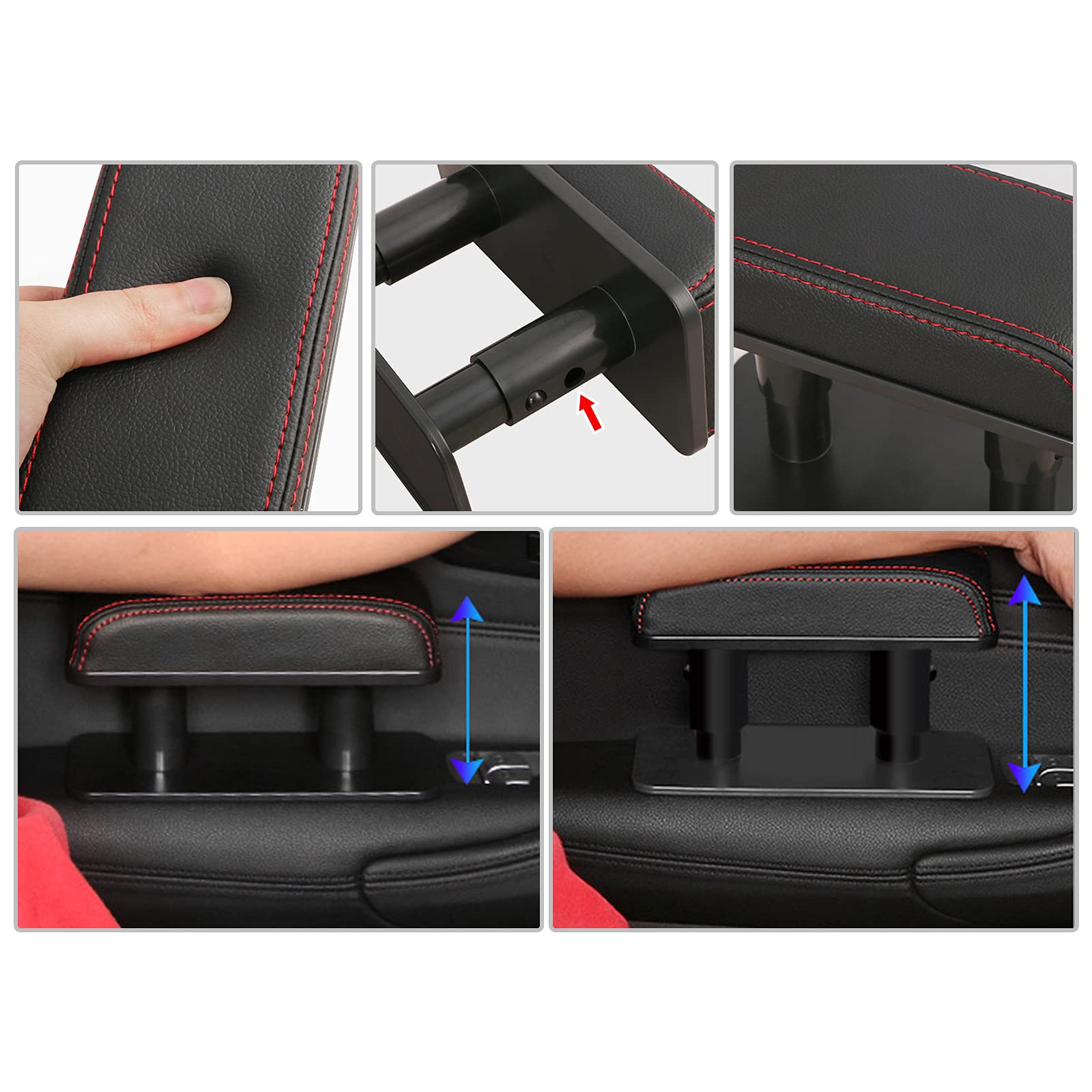 Cdefg Universal Armrest Support Elbow Rest Pad Armrest Extender Adjustable Height Comfort Arm Rest Pads Fit For Driver Side And Passenger Side