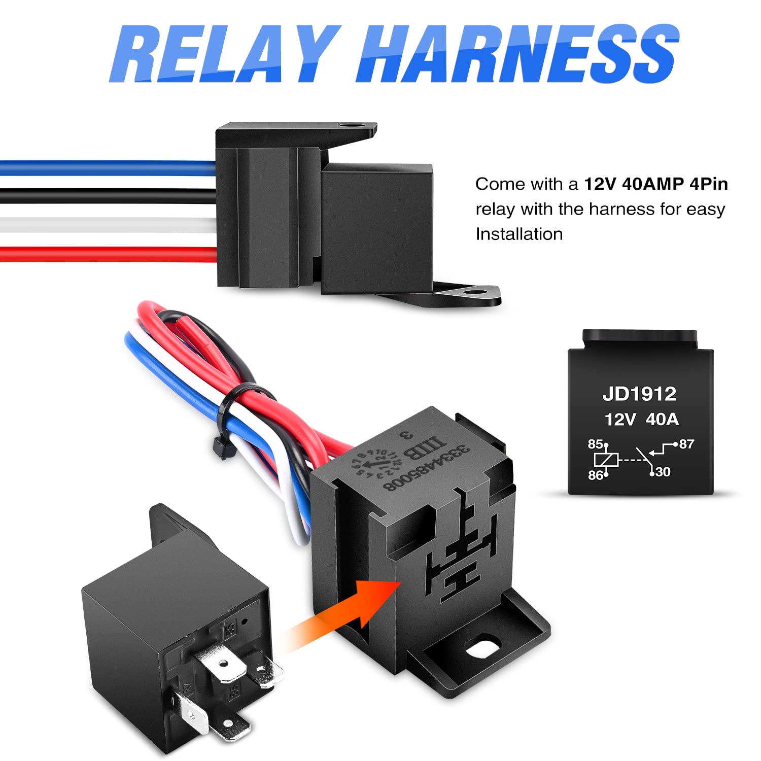 Nilight Ignition Rocker Switch Panel 12V 4 In 1 With Engine Push Button Toggle Switches With Relay Wiring Harness Led For Rv Tru