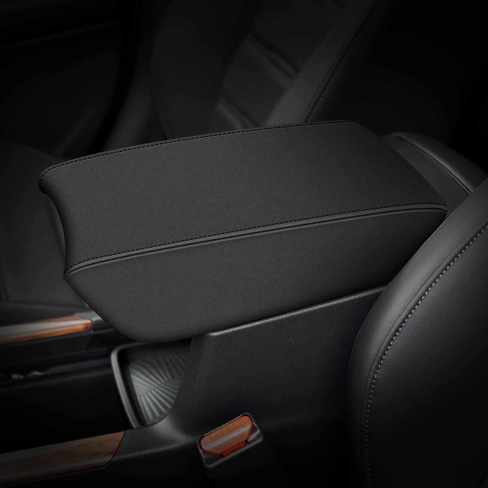 Aomsazto Neoprene Armrest Center Console Cover For 2017-2022 Honda Crv Black