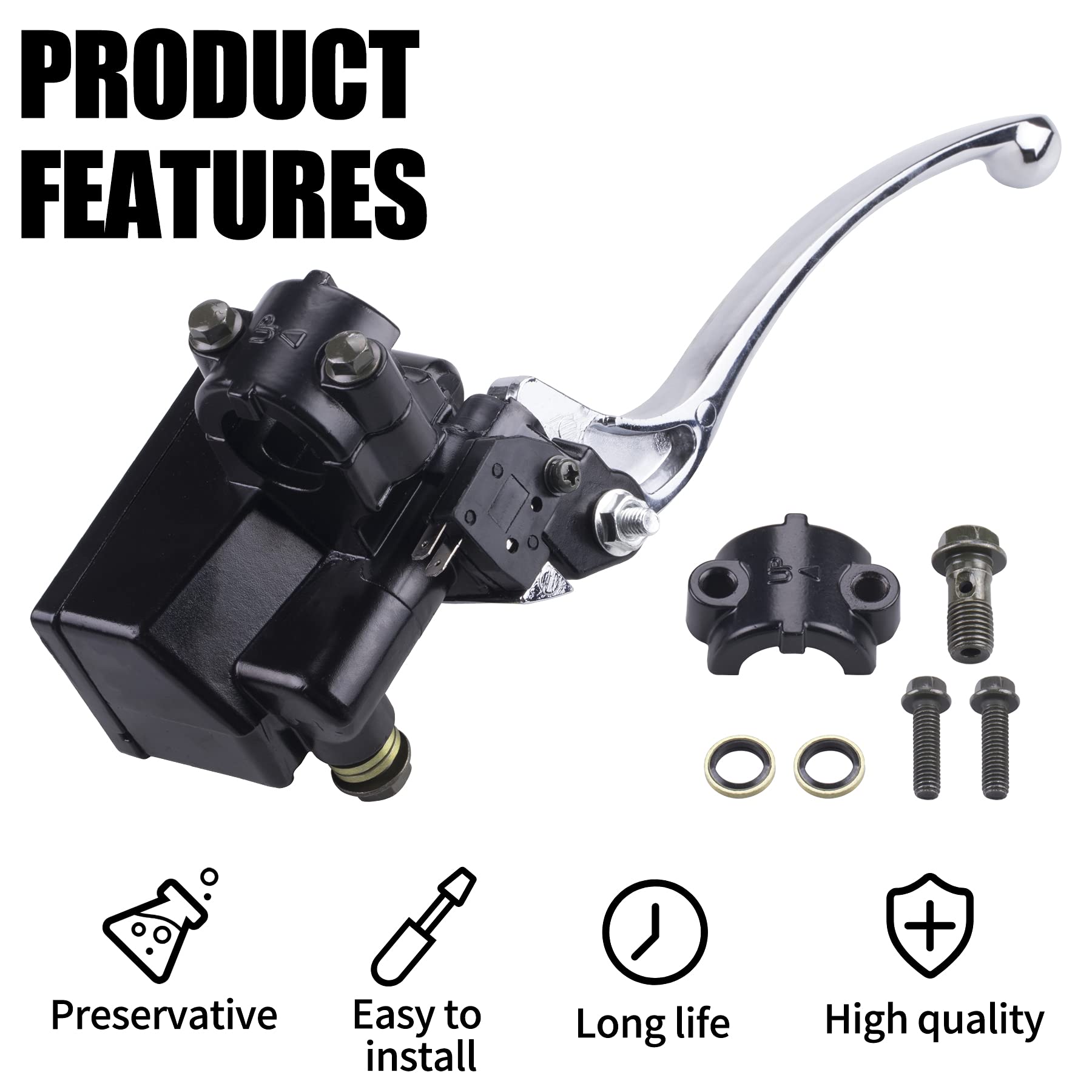 Mwmnun Front Brake Master Cylinder Compatible With Brake Master Cylinder For Yamaha Yfz450 Banshee 350 Big Bear 250 350 400 Grizzly 300 350 400 450 550 600 660 700 Kodiak Raptor 125 250 350 660R 700