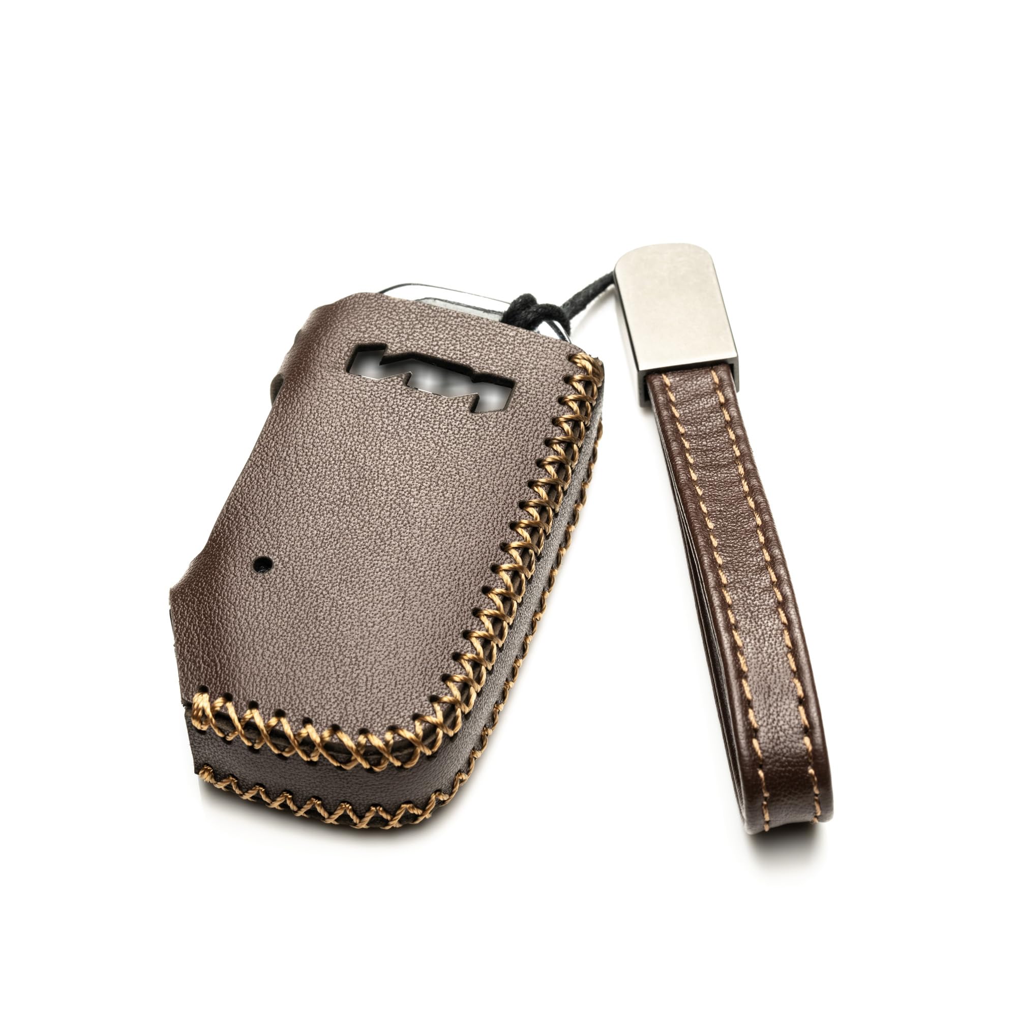 Vitodeco Genuine Leather Smart Key Fob Case Compatible With Kia Soul, Seltos, Sportage, Niro, Sorento, Telluride, Rio, Forte, K5