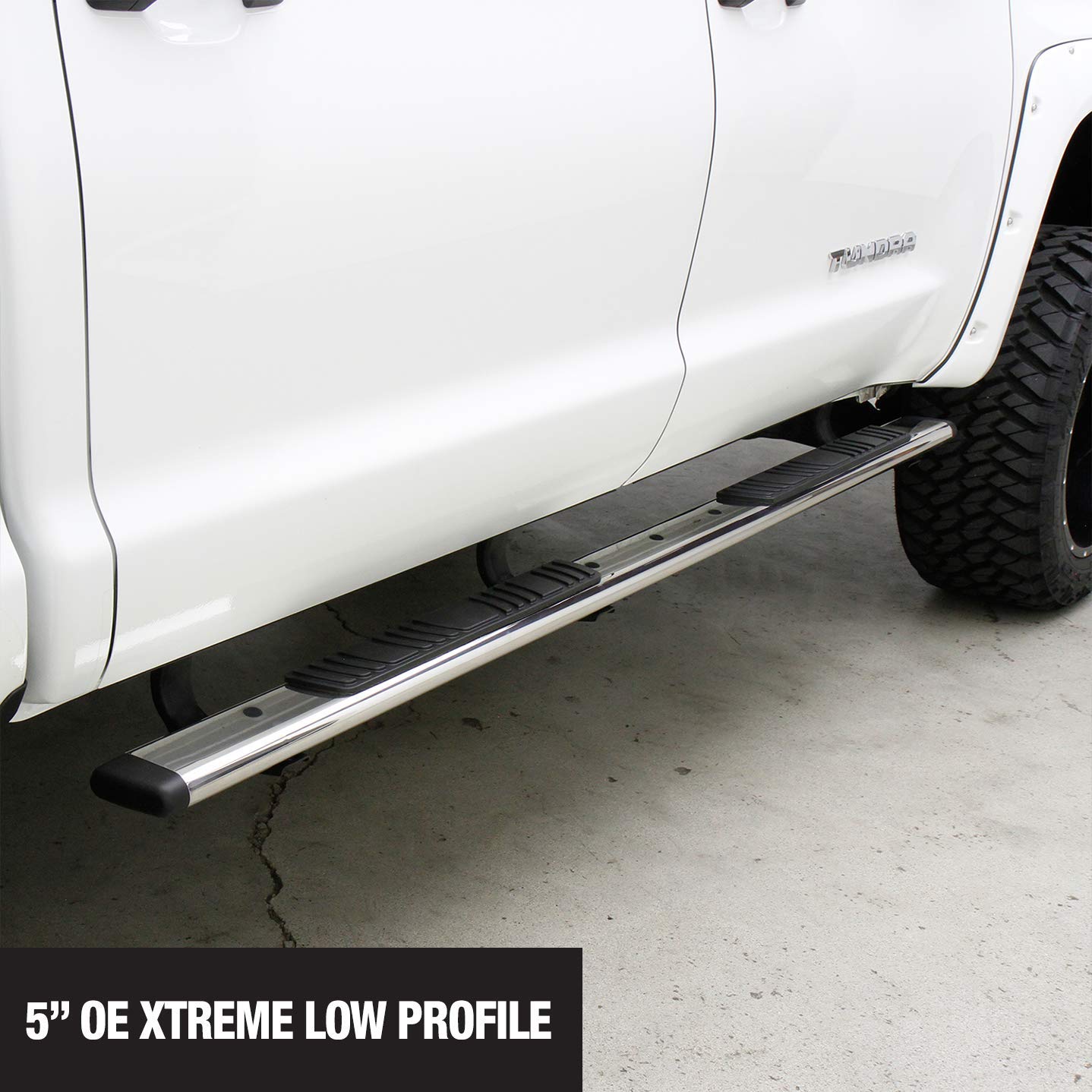Go Rhino 650087PS 5'' OE Xtreme Low Profile Side Steps - BOARDS ONLY for 99-24 Ram, GMC, Ford, Nissan, Toyota, Jeep, Chevrolet,