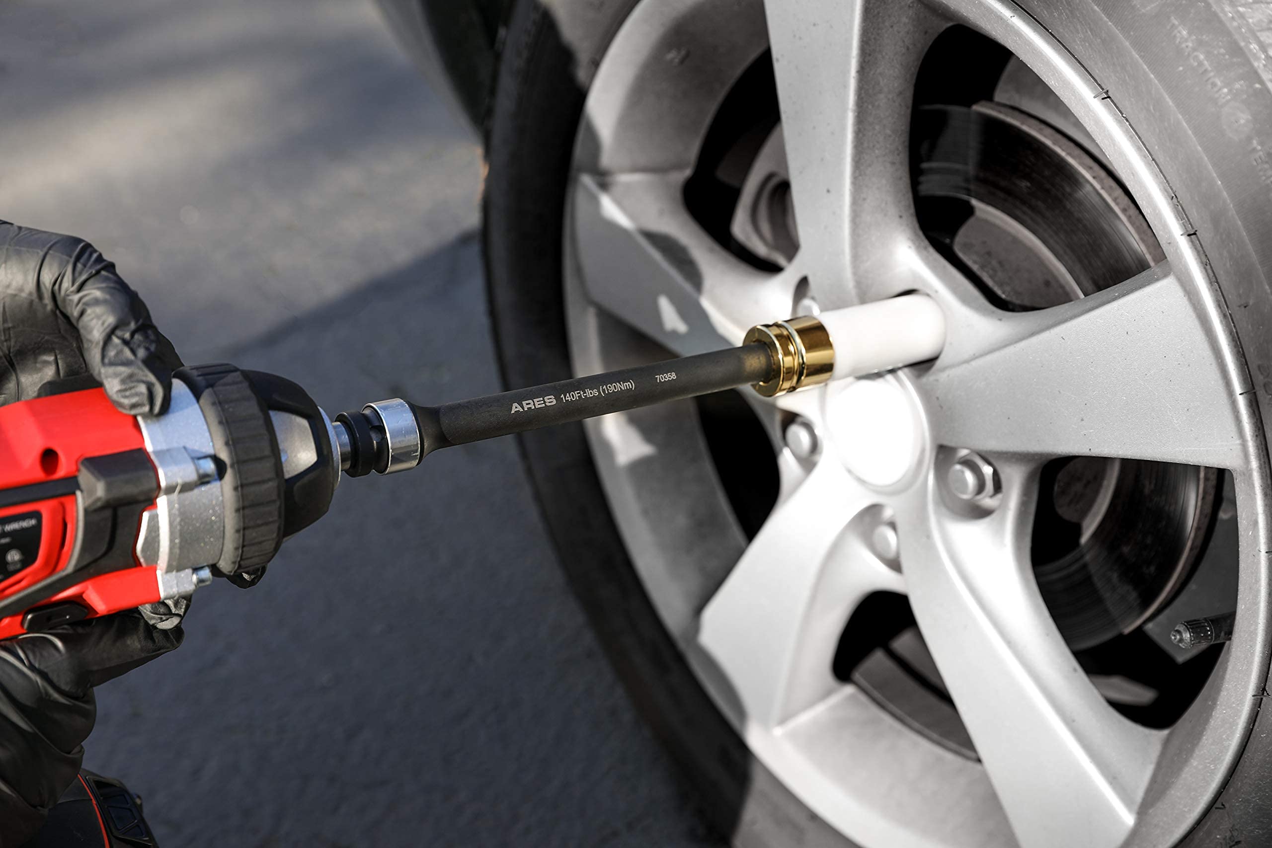 Ares 70021-1/2-Inch Drive 19Mm Non-Marring Lug Nut Socket - Protective Sleeve Protects Custom Rims And Lug Nuts From Damage - Co