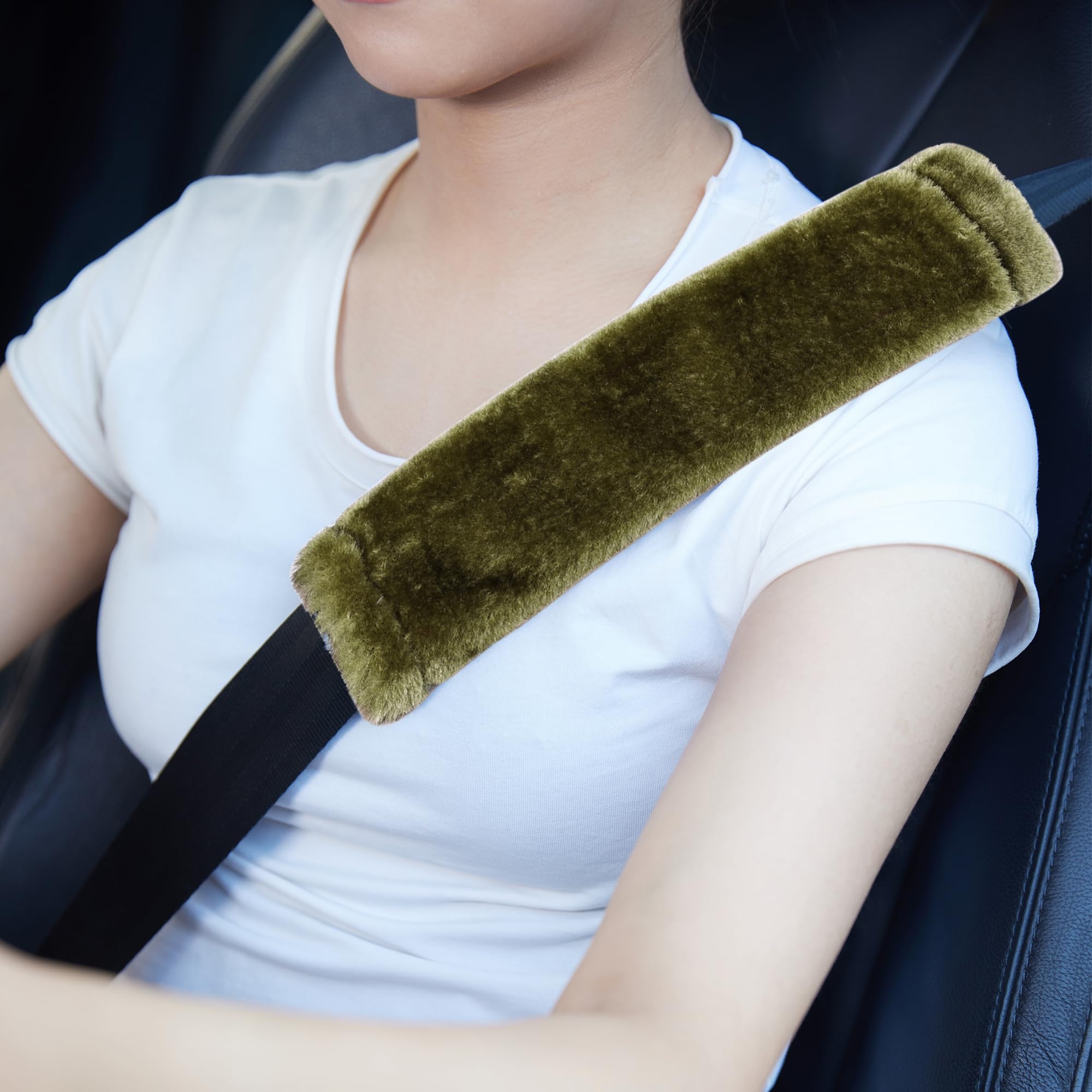 Moonet 2 Packs Car Seatbelt Covers Shoulder Pad For More Comfortable Driving, Universal Seat Belt Cover For Handbag Camera Backp