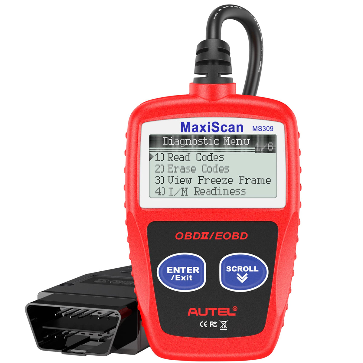 Autel Obd2 Scanner 2023 Newest Ms309 Automotive Check Engine Code Reader, Check Emission Monitor Status, Can Diagnostic Scan Too