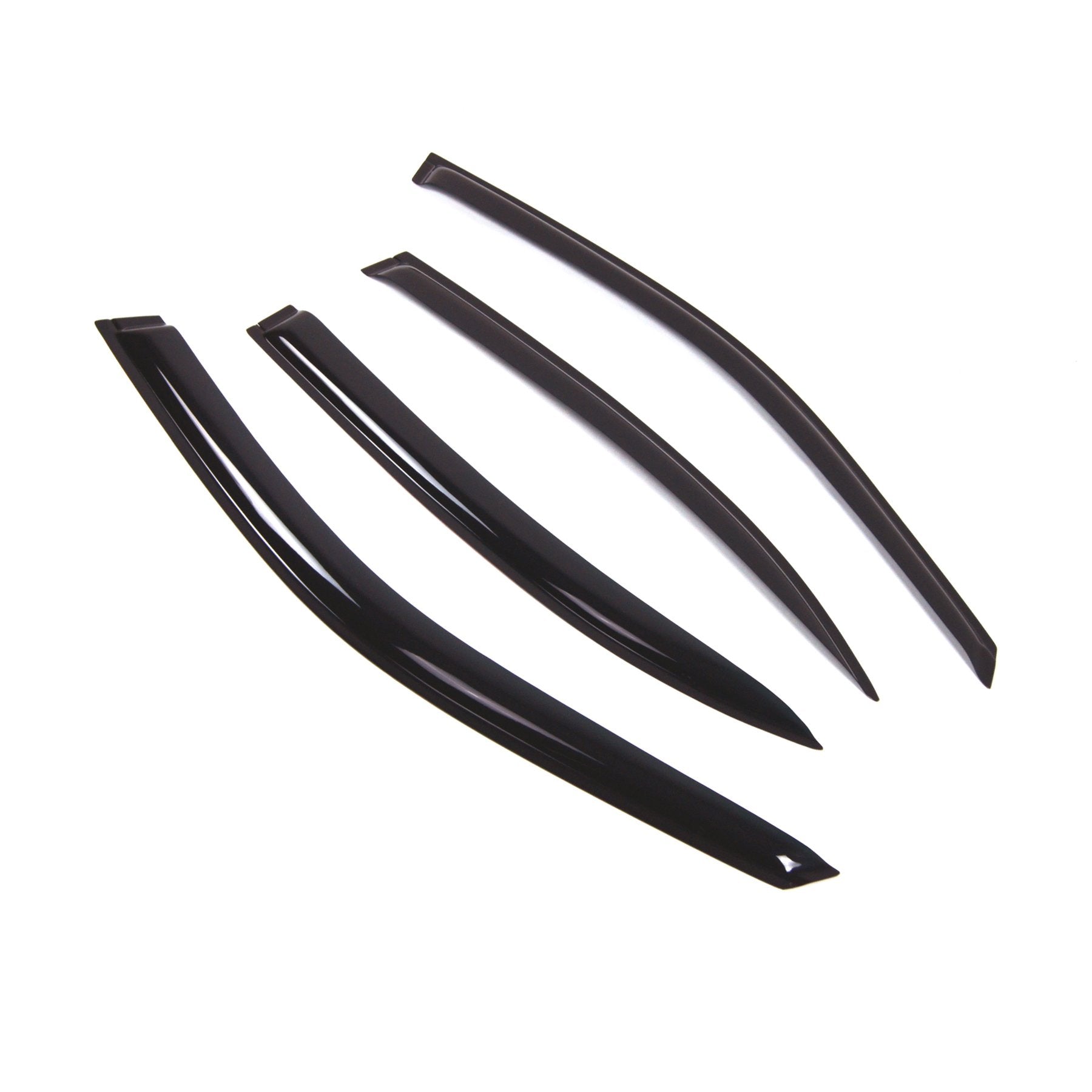 Tuningpros Window Visor Compatible With 2000-2003 Nissan Maxima, Dgwv2-344 Outside Mount Deflector Rain Guard Dark Smoke, 4 Pcs