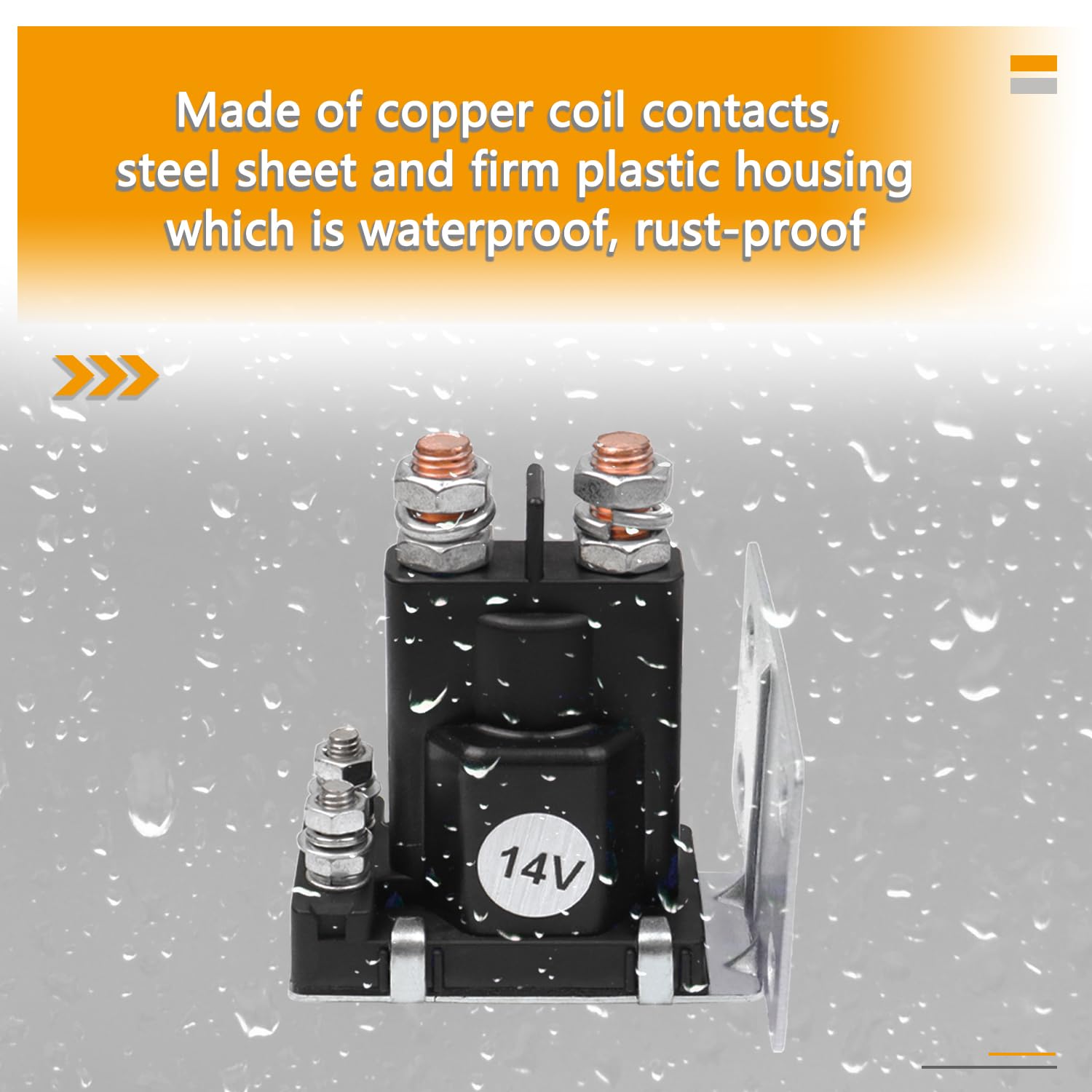 14V Golf Cart Solenoid Compatible With Ezgo Txt Gas Golf Cart 1994-Up 4 Terminal Solenoid Replace 27153G01, 612813