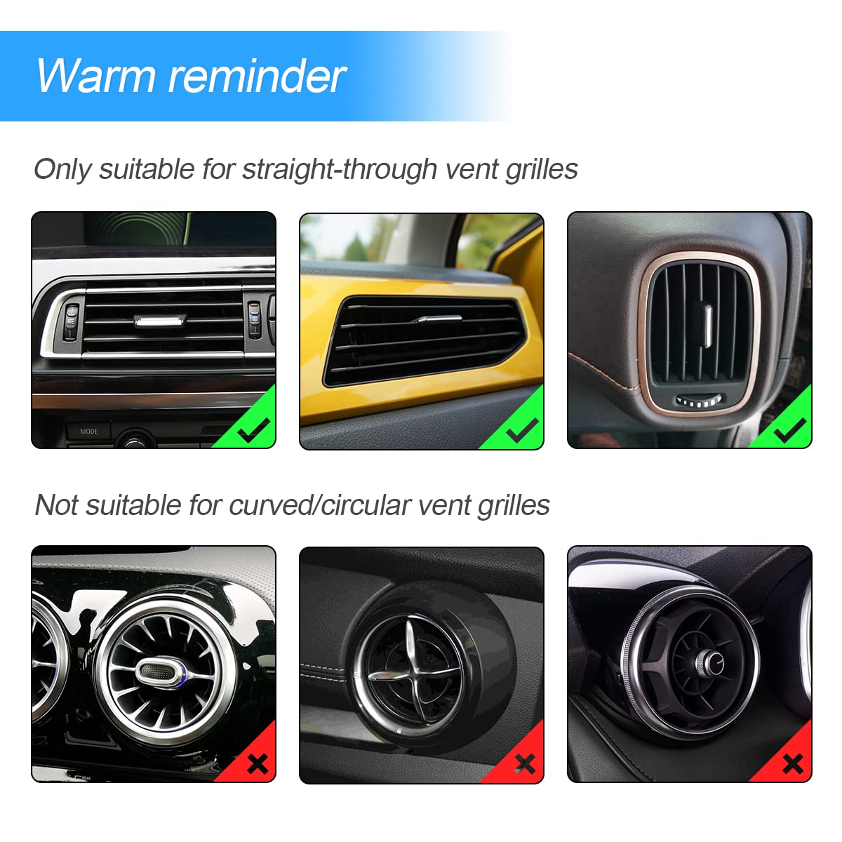 Aukepo Green Rhinestones Diamond Decoration Strips, 10Pcs Waterproof Bling Car Vent Outlet Trim For Straight Air Conditioner, In