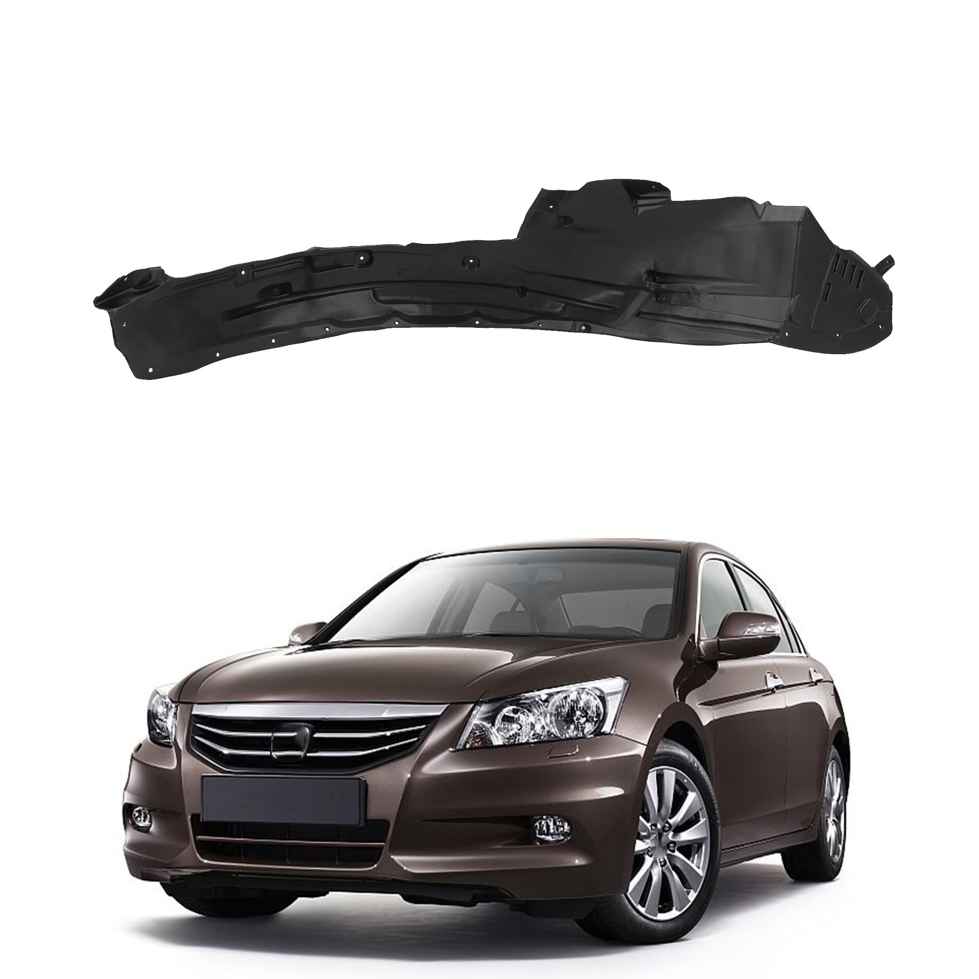 Fender Liner Left Inner Front Wheel Liner Splash Shields Guard Compatible with 2008-2012 Honda Accord coupe Driver Side New Repl