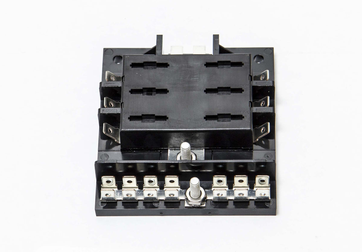 Sierra International FS40420 ATO/ATC Fuse Block with Busbar - 6-Gang , white