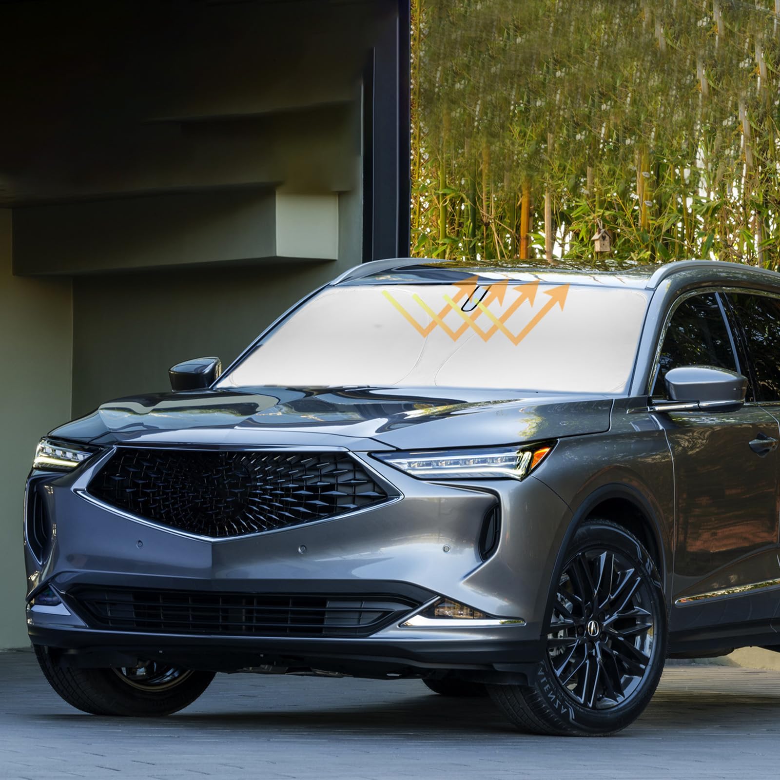 Windshield Sun Shade Car Sunshade For 2025 2024 2023 2022 2021 Acura Mdx Suv, Base, Sport, Hybrid, A-Spec Suv Accessories Windsh