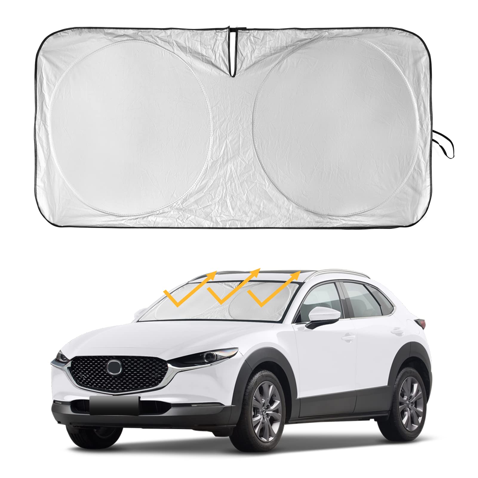 Sunshade For Mazda Cx-30 2019-2024 2025 Cx30 Sun Shade Windshield Cover, Front Window Shield Foldable Sun Visor Protector Custom
