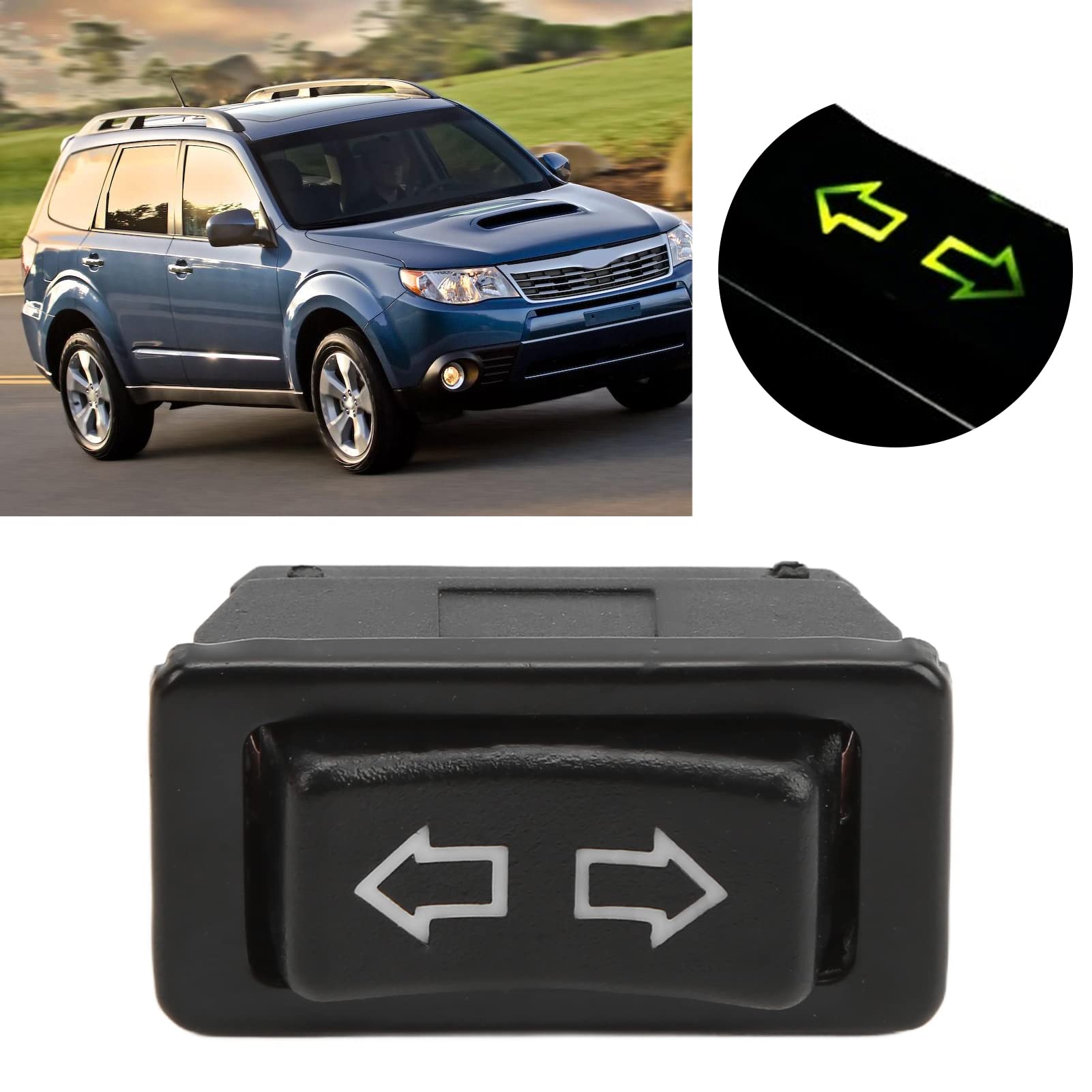 4Pcs 5Pin Power Window Switch Car Universal Glass Lift Drive Switches With Green Lamp Dc12V 24V Power Window Switch