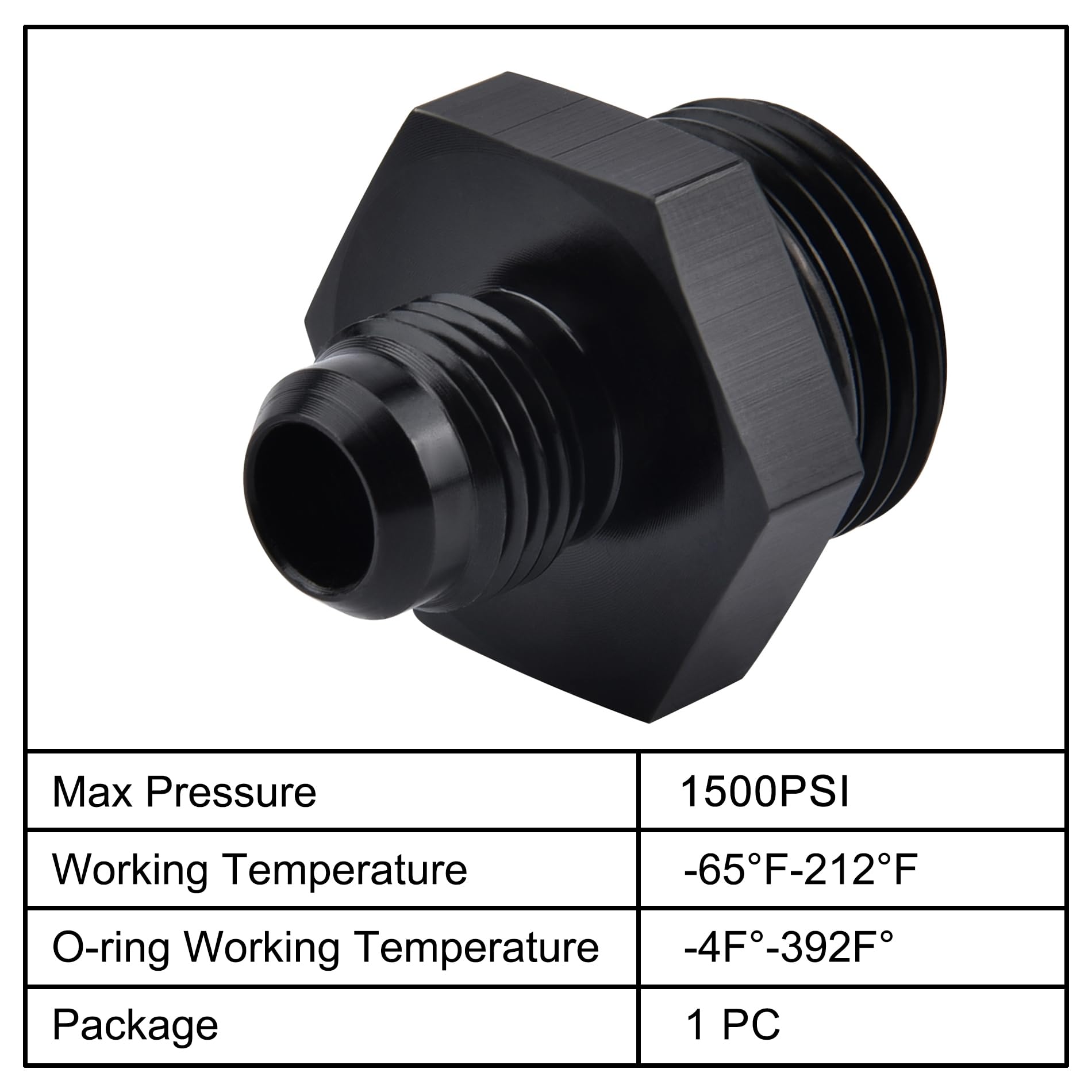 Evil Energy 6An Flare To An10 Orb Male O-Ring Fitting Adapter