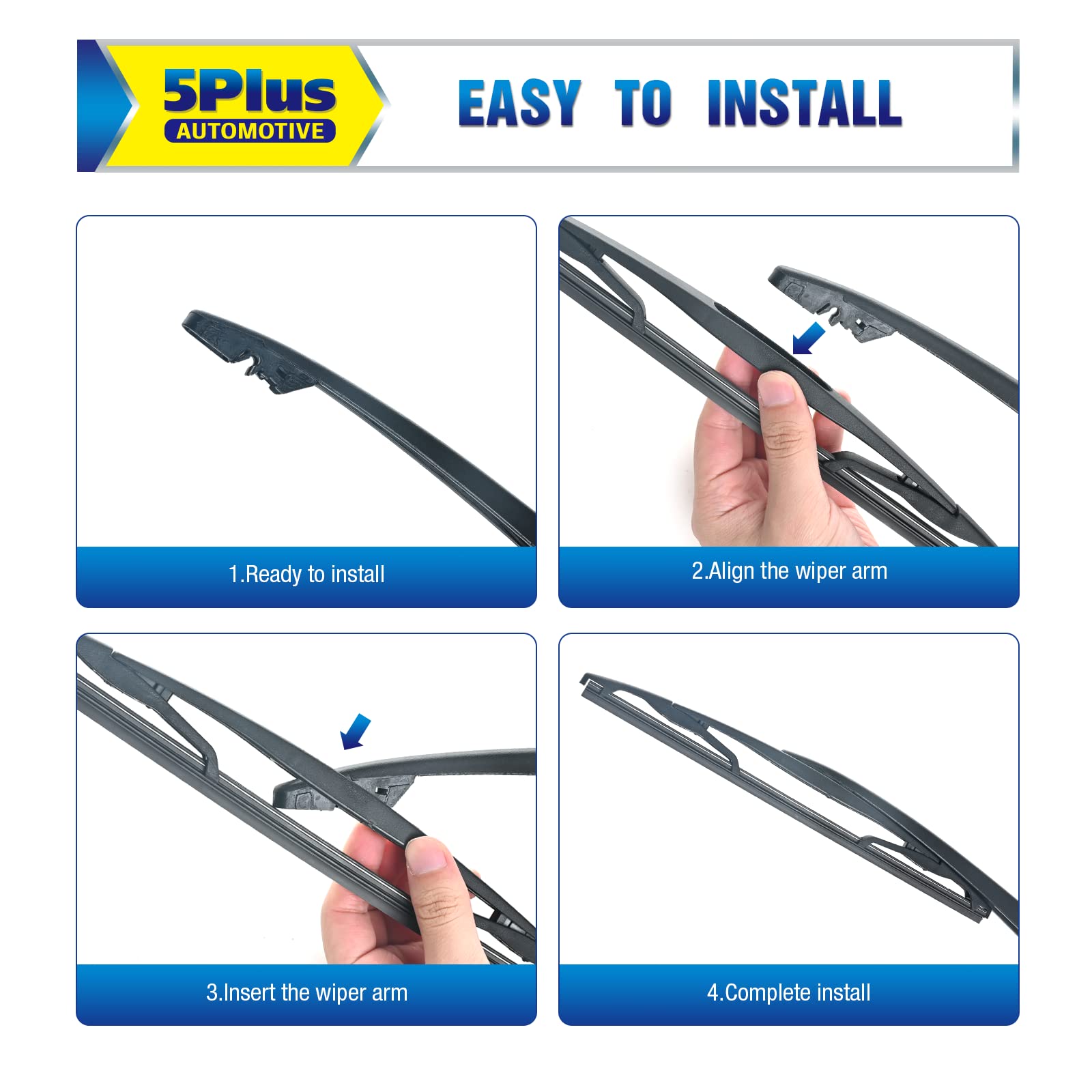 12'' Rear Wiper Blade Replacement Generic Filter For Jeep Wrangler 2016-2007 /Lincoln Mkt2019-2010 /Gmc Yukon 2014-2007 /Buick E