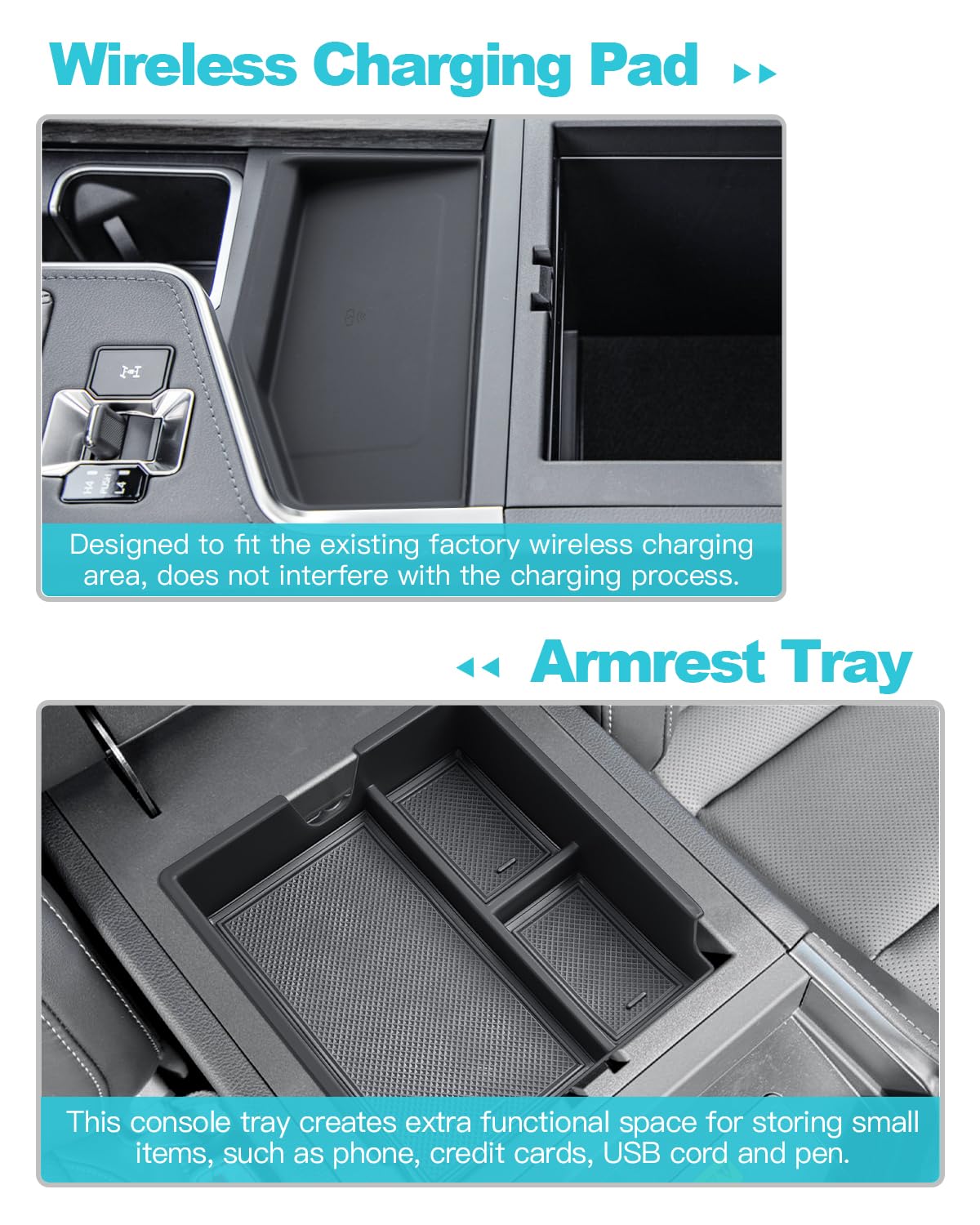 Cdefg 3Pcs Compatible With 2024 2025 Lexus Gx 550 Center Console Organizer Tray Gx 550 Accessories Middle Console Cup Holder Wir