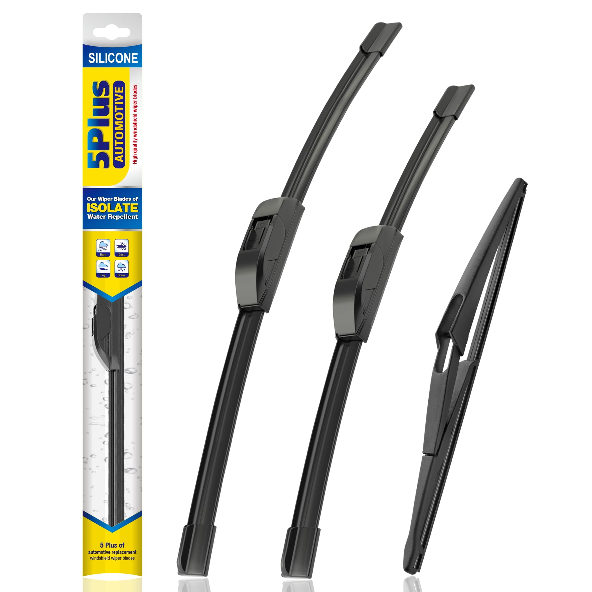 5 Plus Silicone Windshield Wipers Replacement For 2017-2022 Nissan Rogue Sport Wiper Blades(Set Of 3),Automotive Replacement Win