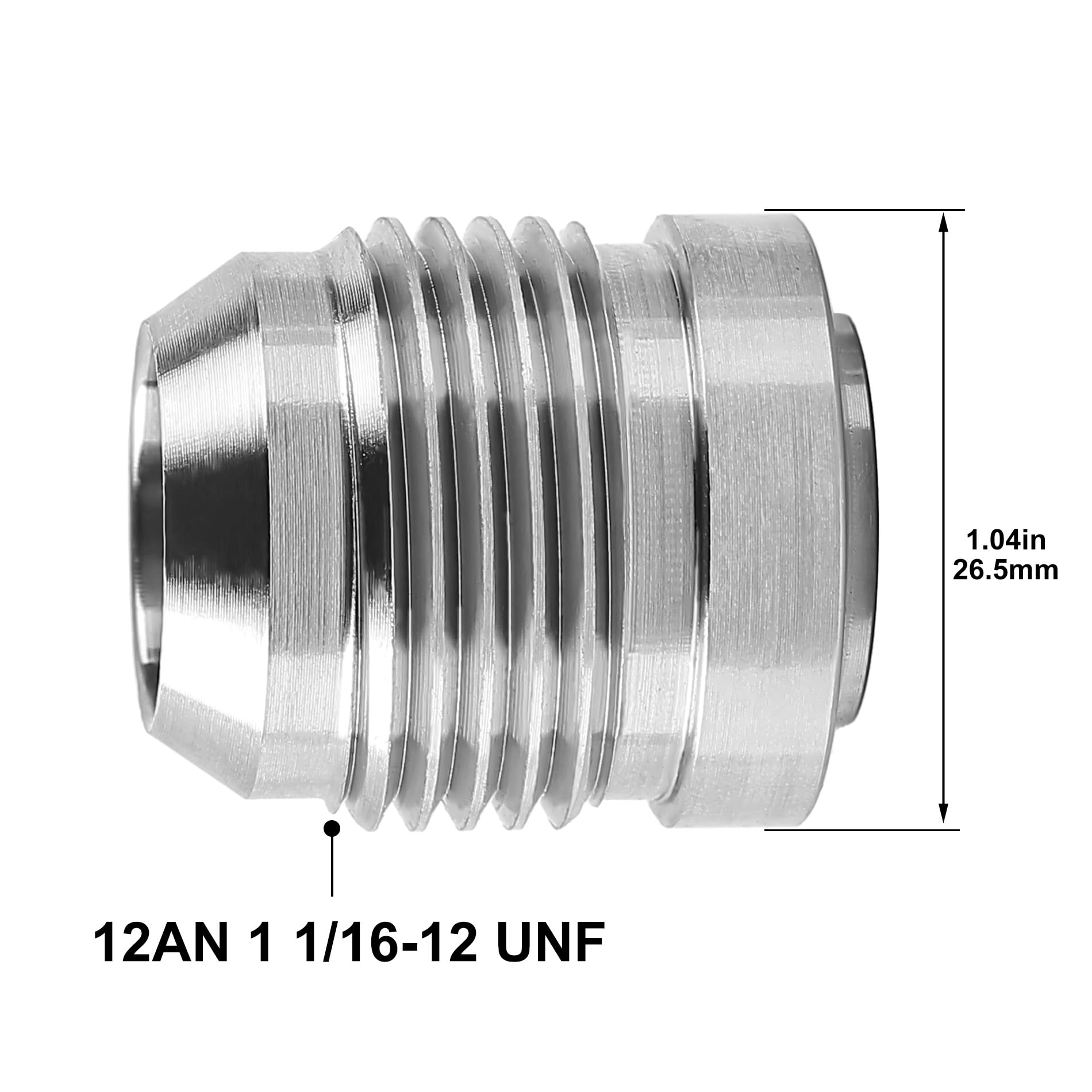 Evil Energy Male 12An Weld On Bung Fitting Stainless Steel 2Pcs