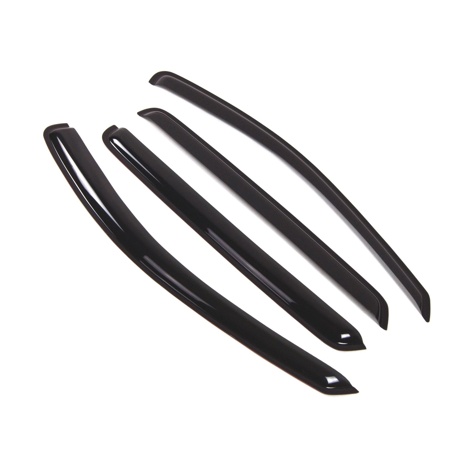 Tuningpros Wd2-257 Dark Smoke 4 Pcs Set Window Visor (Outside Mount) Deflector Rain Guard Compatible With 2007-2012 Hyundai Sant